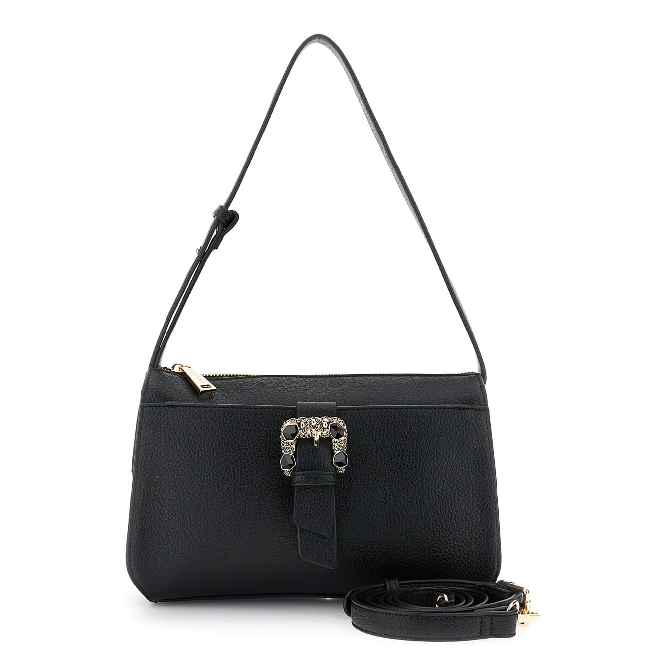 CafèNoir — Borsa a spalla con fibbia gioiello nero