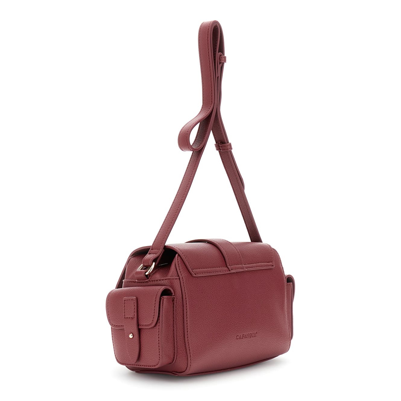 Borsa a spalla con pattina bordeaux — vista 2