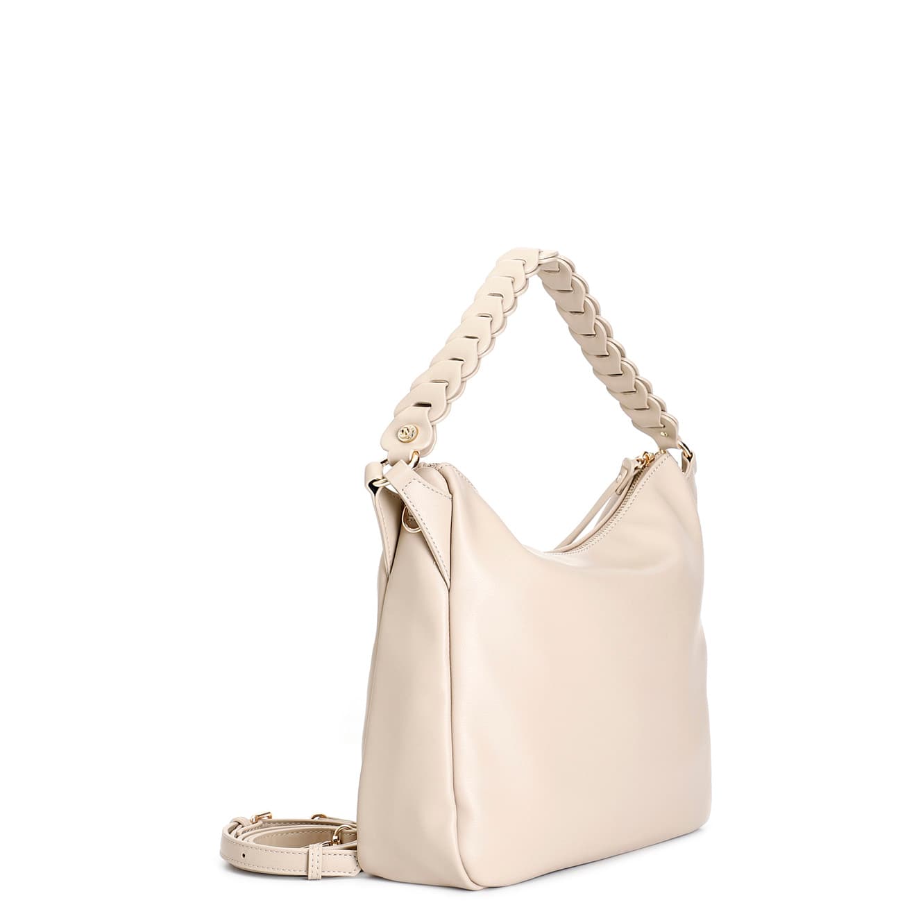 Sacca con logo ad alta frequenza beige — vista 2