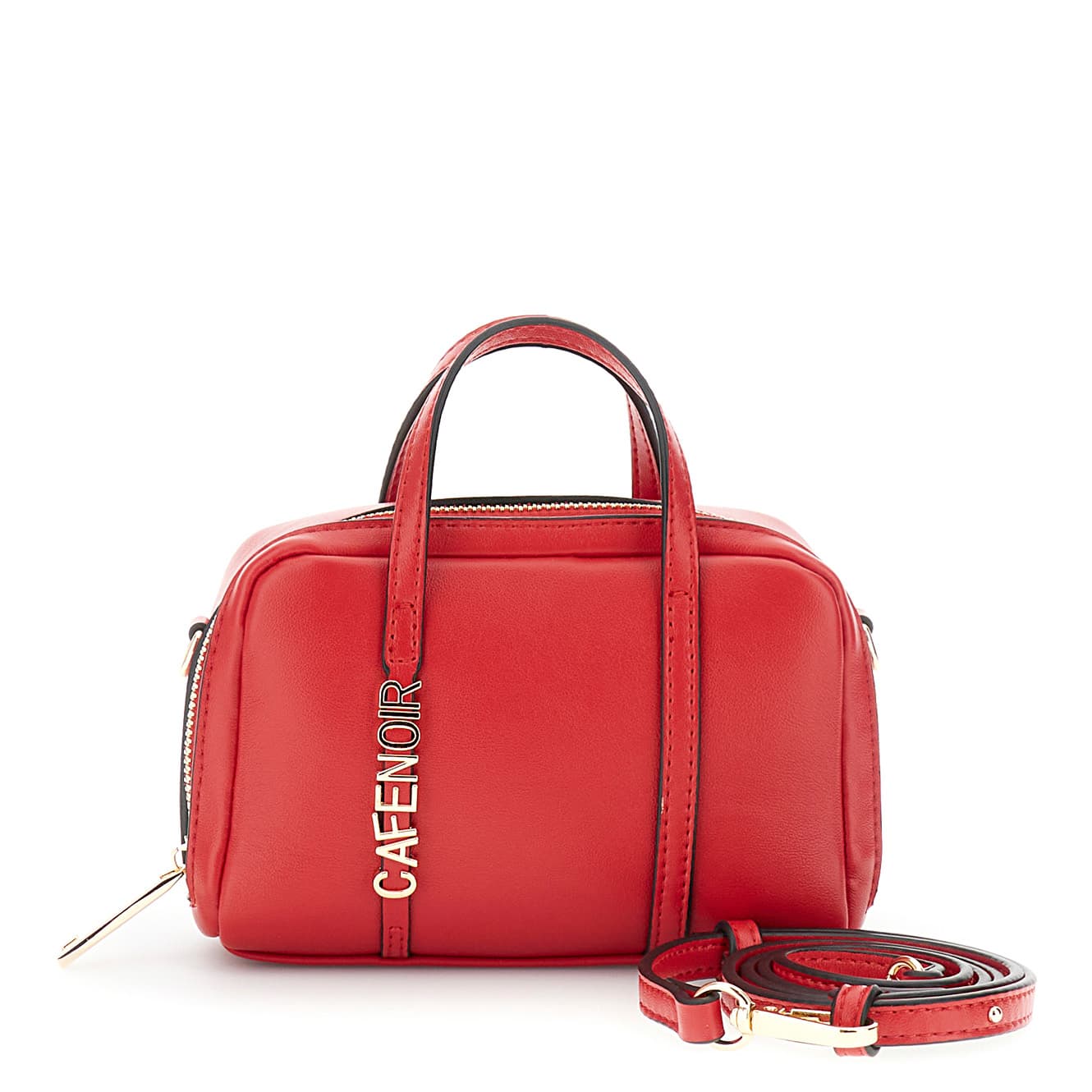 CafèNoir — Minibag con lettering in metallo rosso
