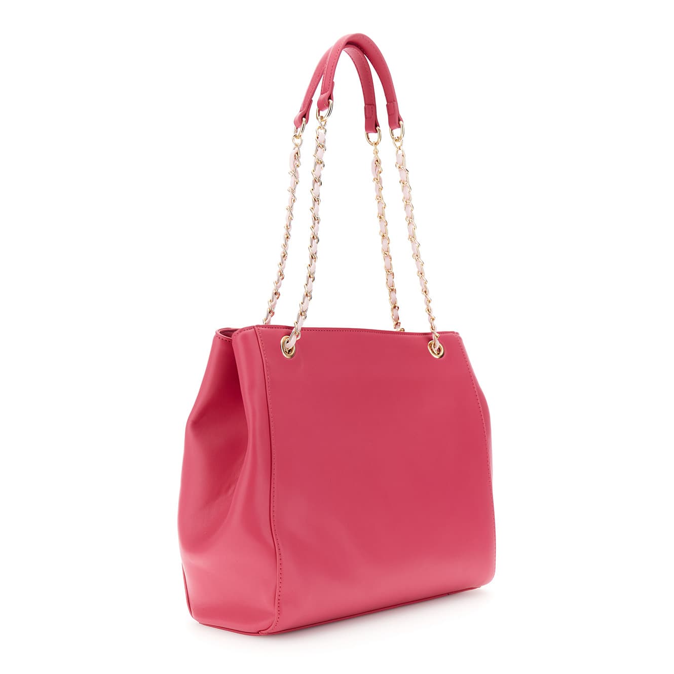 Shopping con accessorio smaltato ovale e catena infilata fuxia — vista 2