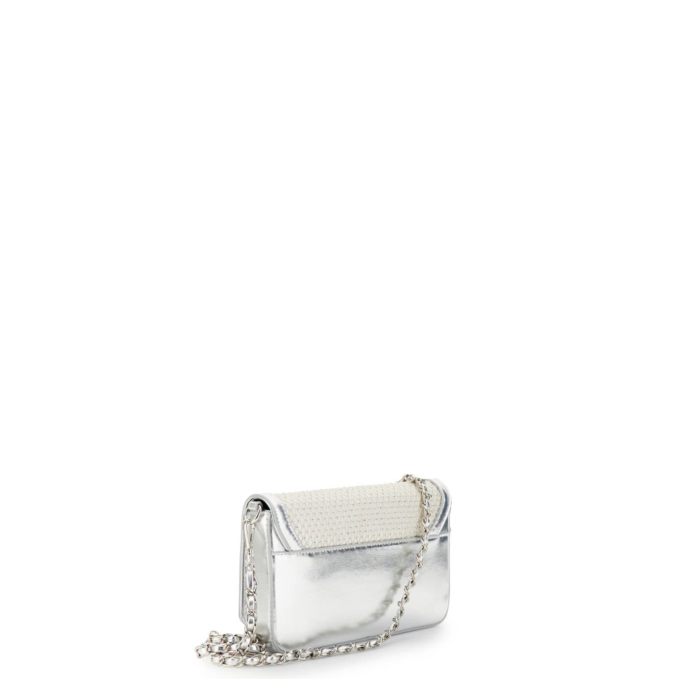 Pochette in rete con strass argento — vista 2