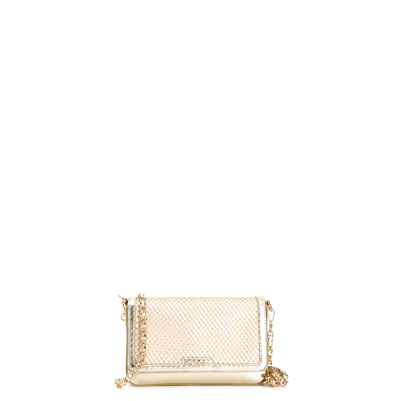 CafèNoir — Pochette in rete con strass platino