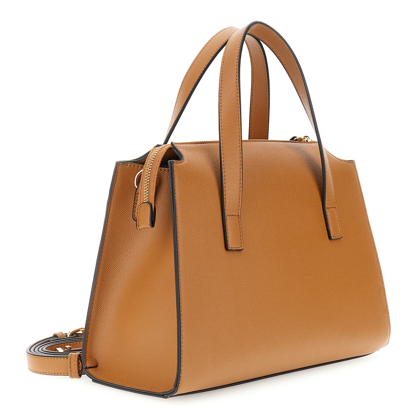 Bauletto effetto pelle saffiano con charms multicolor cuoio — vista 2