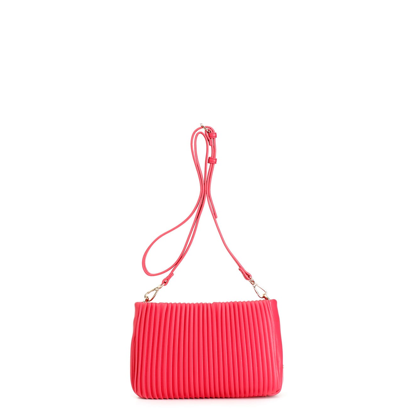 Pochette con plissé fuxia — vista 3