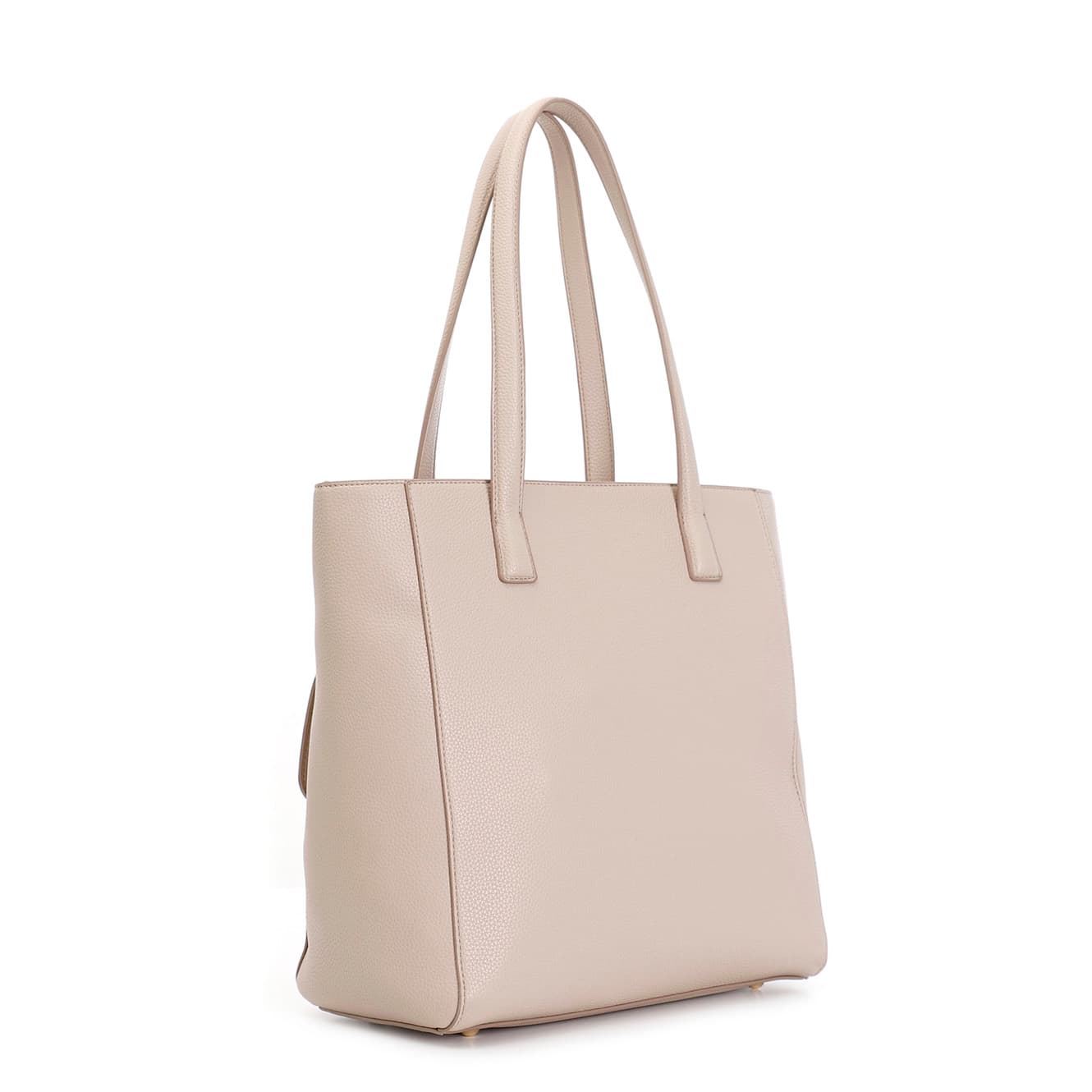 Tote in materiale granoso ed effetto suede sul quadrante davanti, attacco manic taupe — vista 2