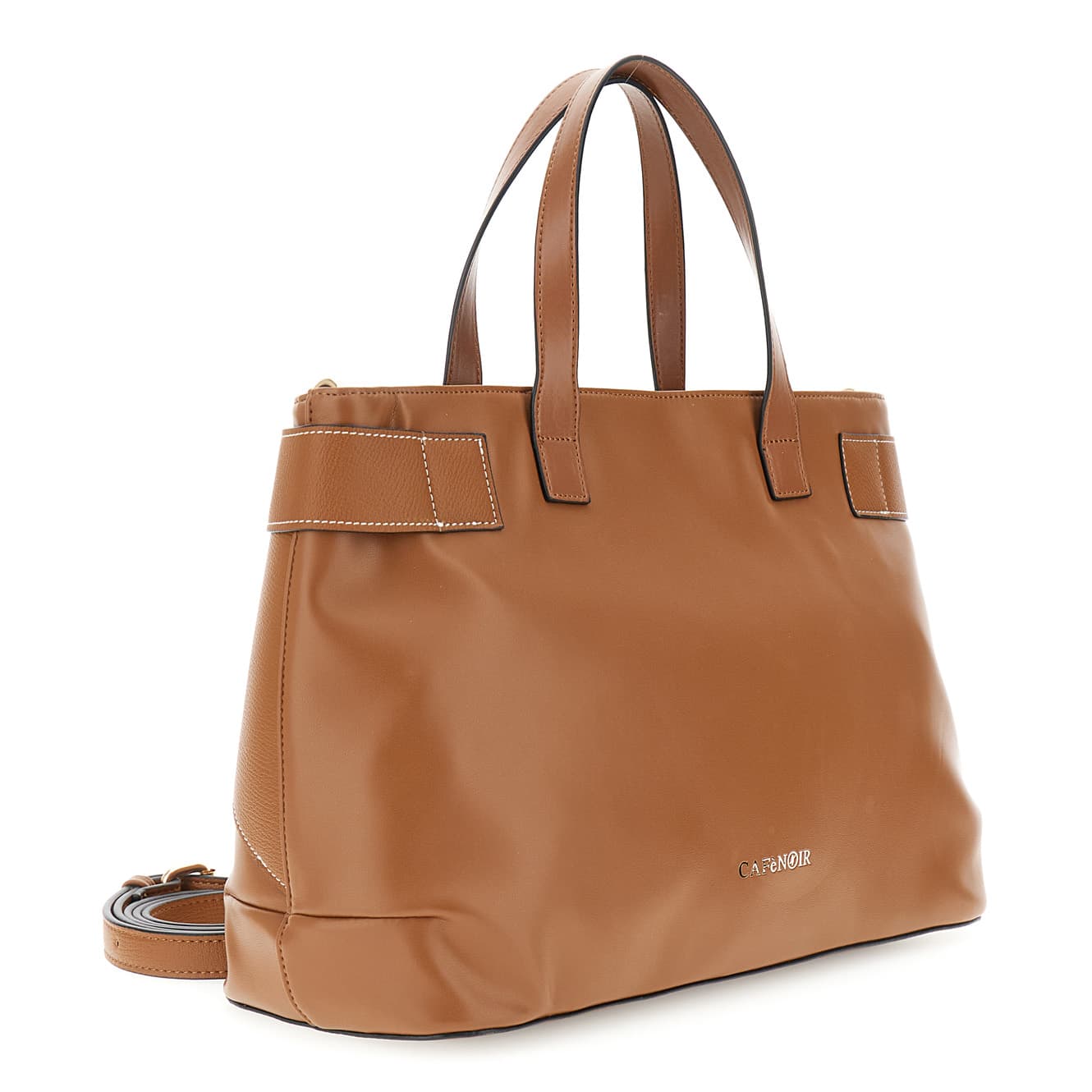 Borsa a mano effetto pelle con dettaglio in metallo cuoio — vista 2