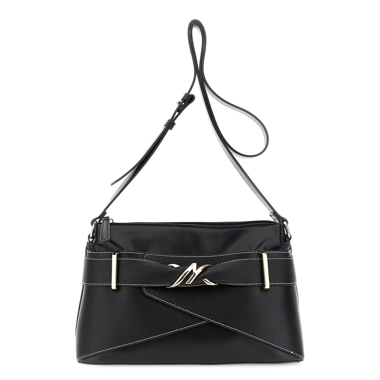 CafèNoir — Borsa a tracolla con dettaglio in metallo nero