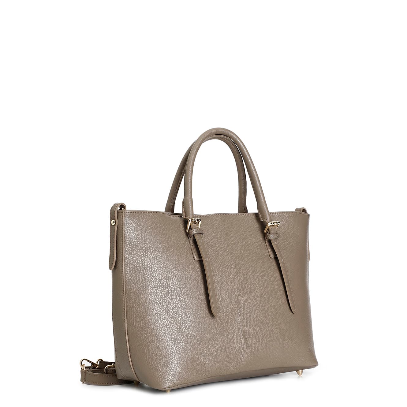 Tote in materiale granoso ed effetto suede sul quadrante davanti, attacco manic fango — vista 2