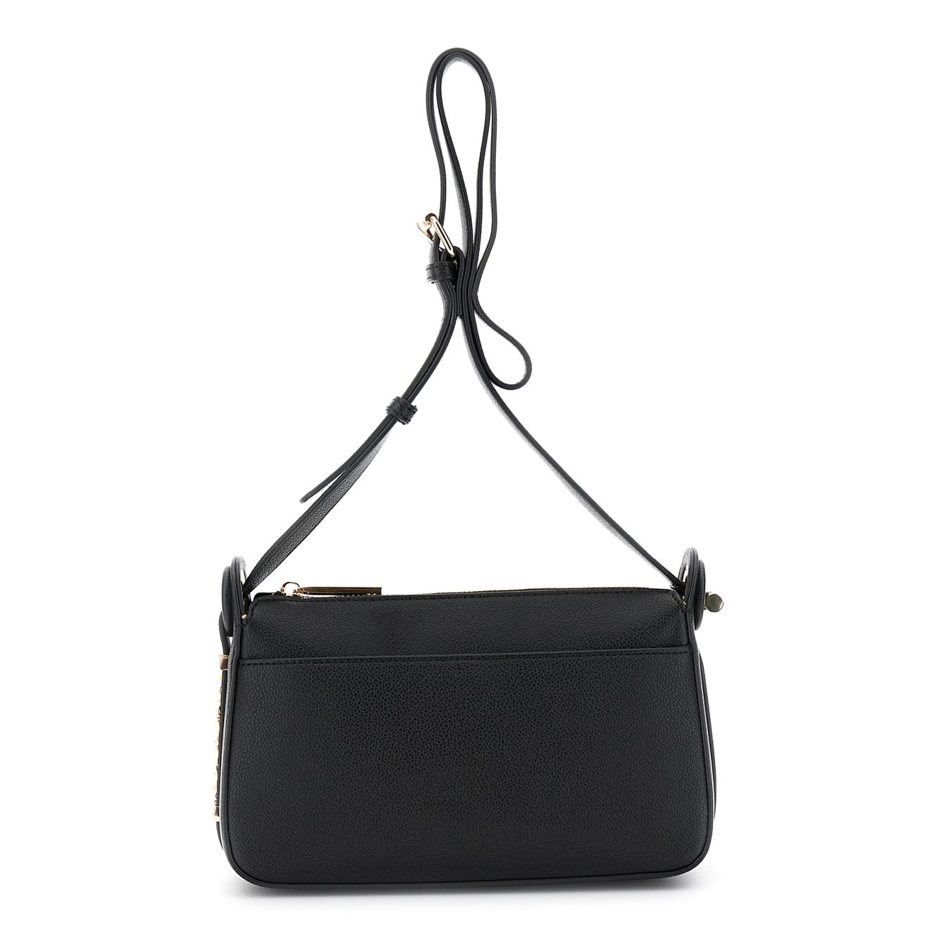 CafèNoir — Camera bag effetto pelle con occhielli rivestiti e passante in metallo nero