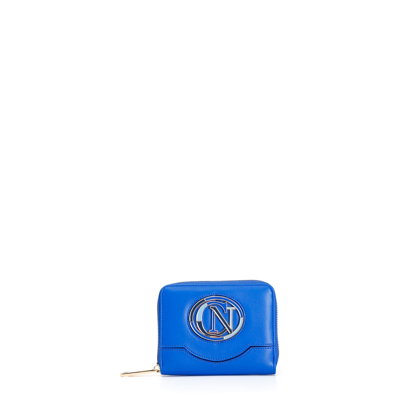 CafèNoir — Zip round piccolo con accessorio ovale smaltato con logo blu