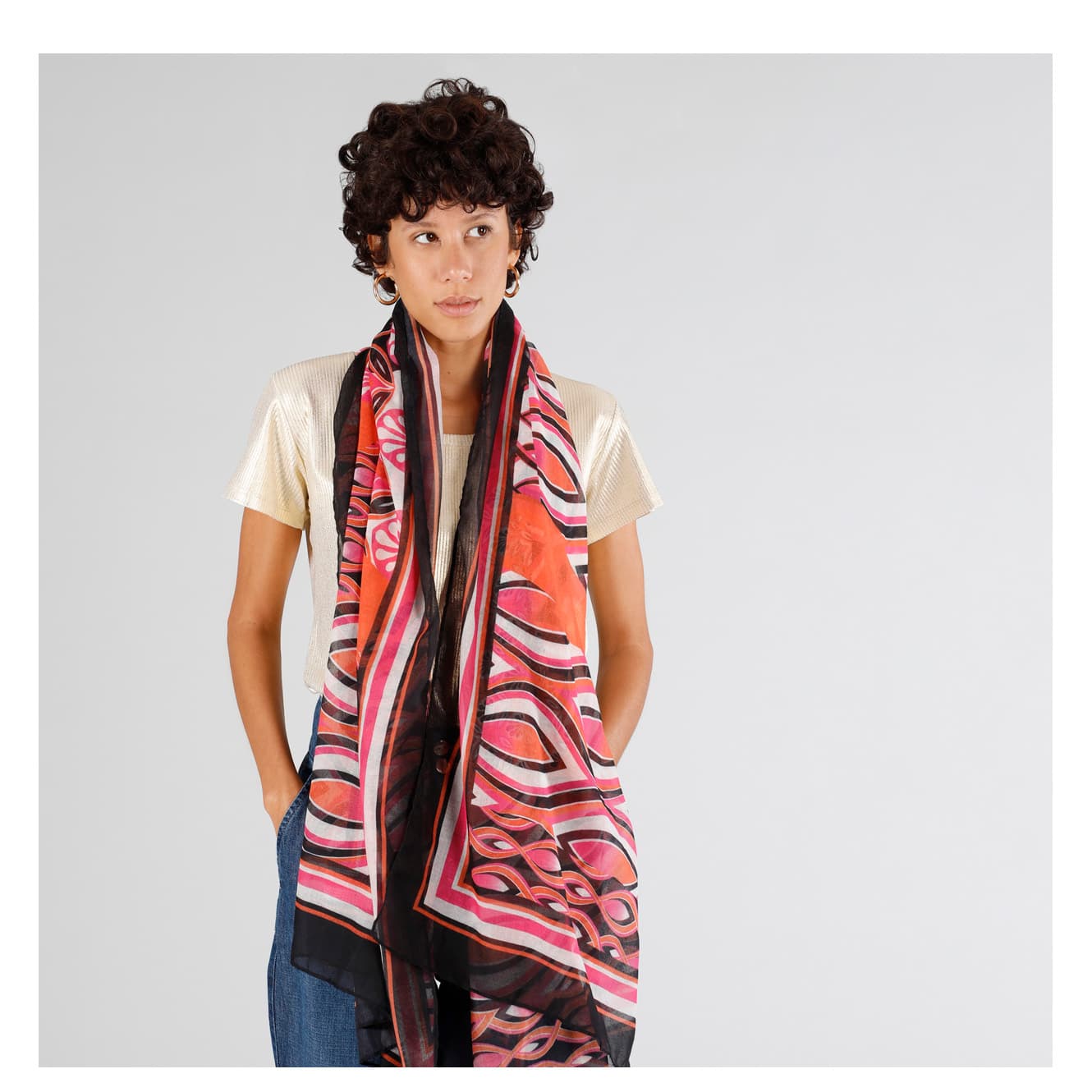 Foulard stampato multicolor — vista 2