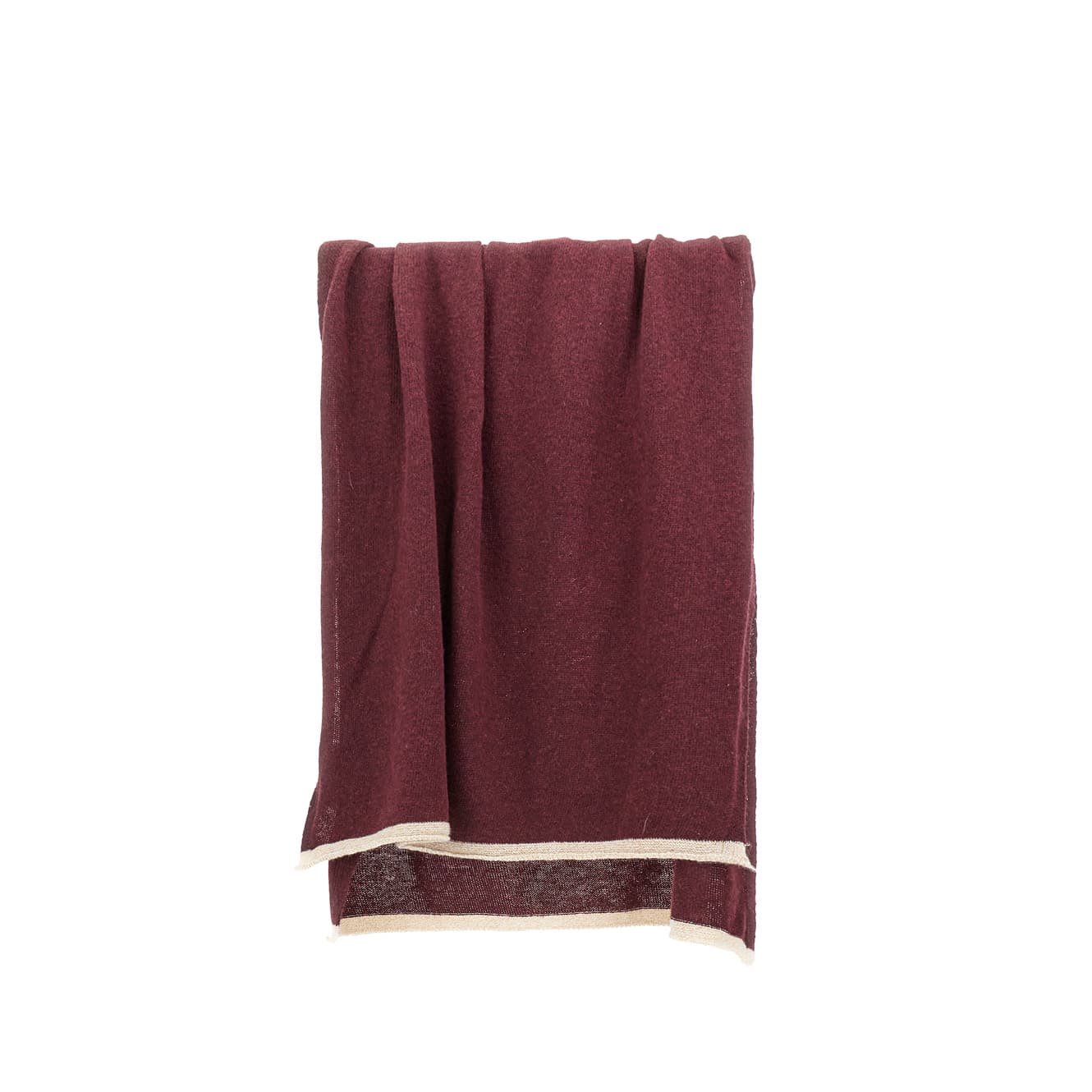 CafèNoir — Sciarpa in misto cachemire con dettaglio lurex burgundy