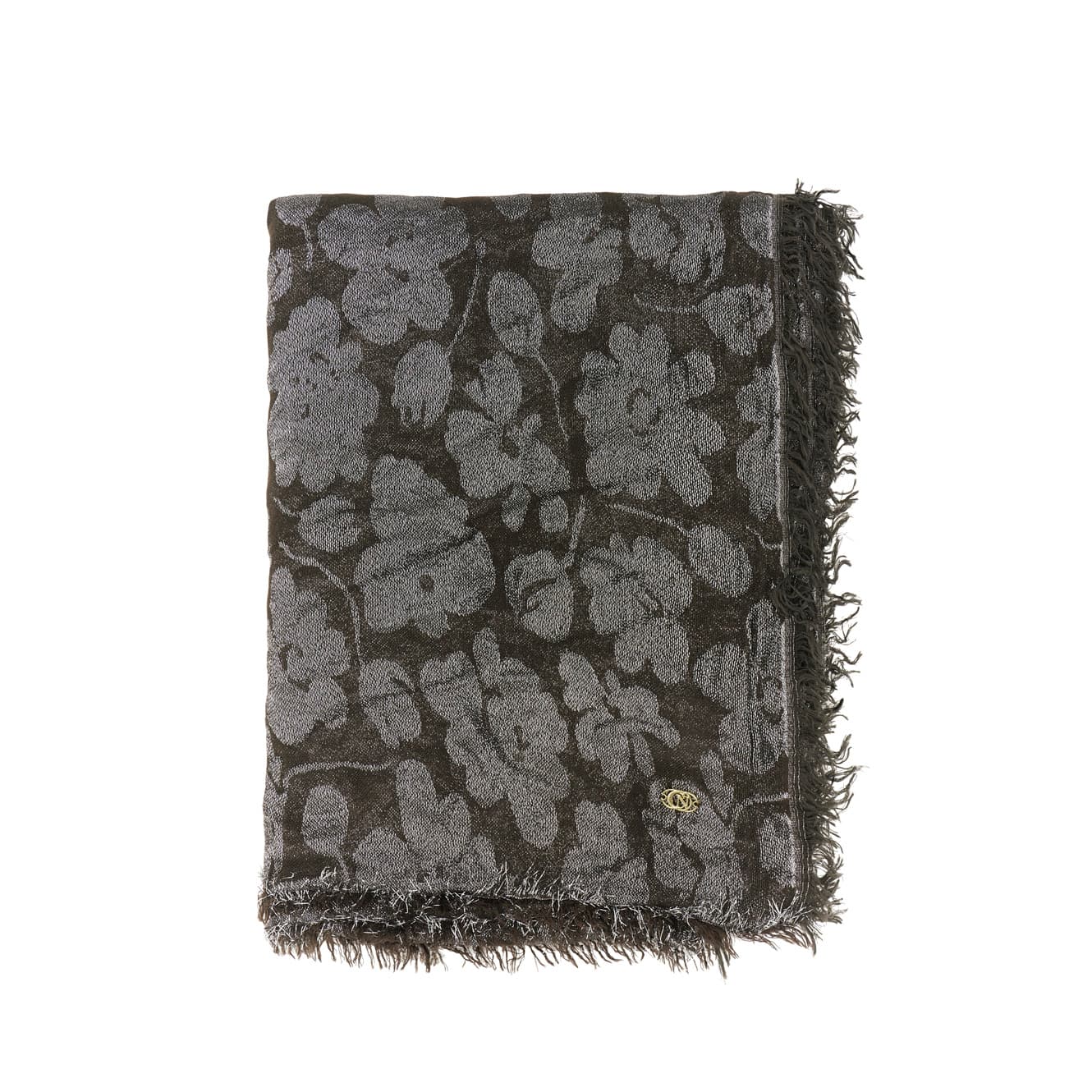 CafèNoir — Pashmina con fiori lurex espresso