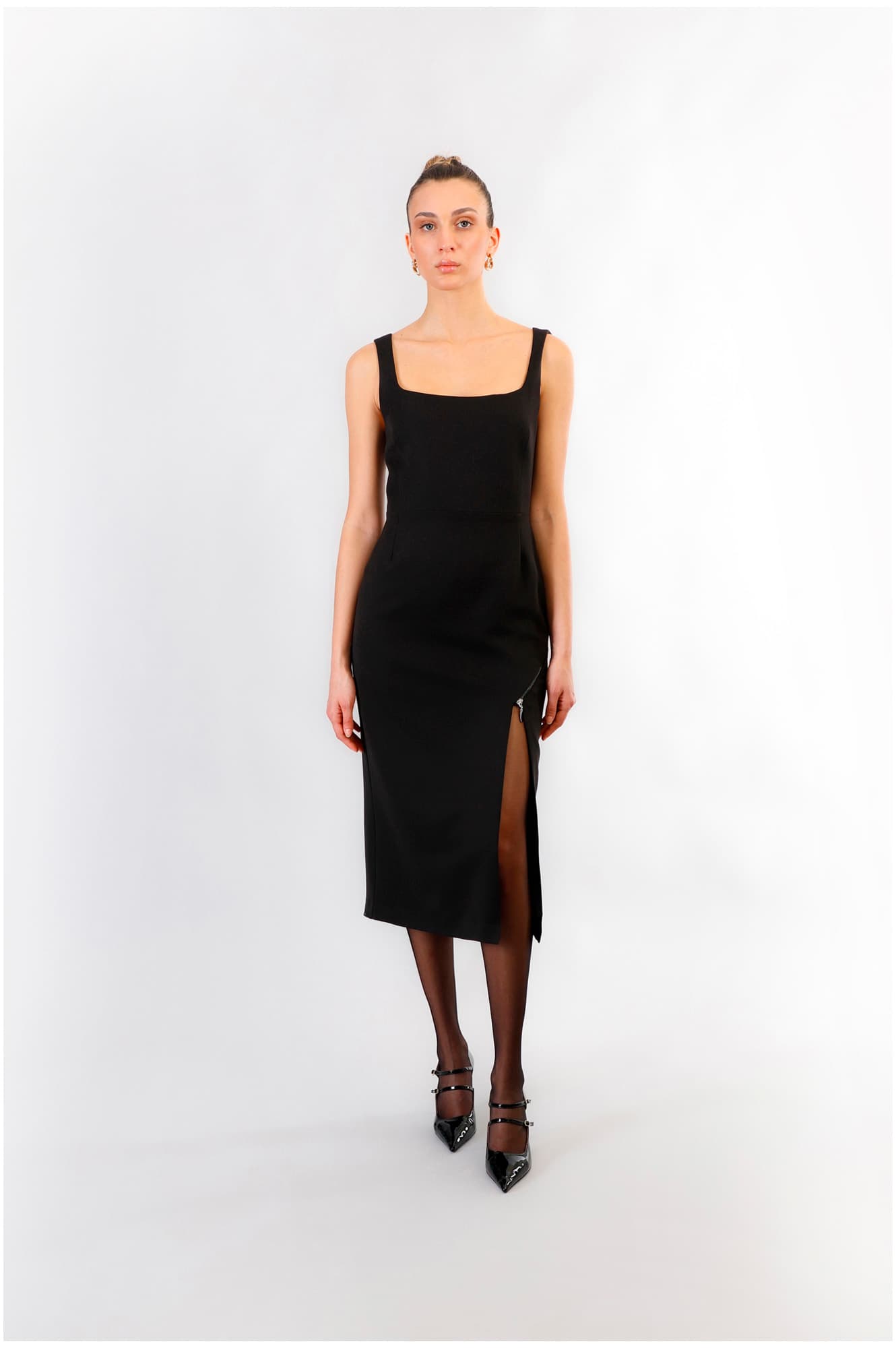 CafèNoir — Abito con zip nero