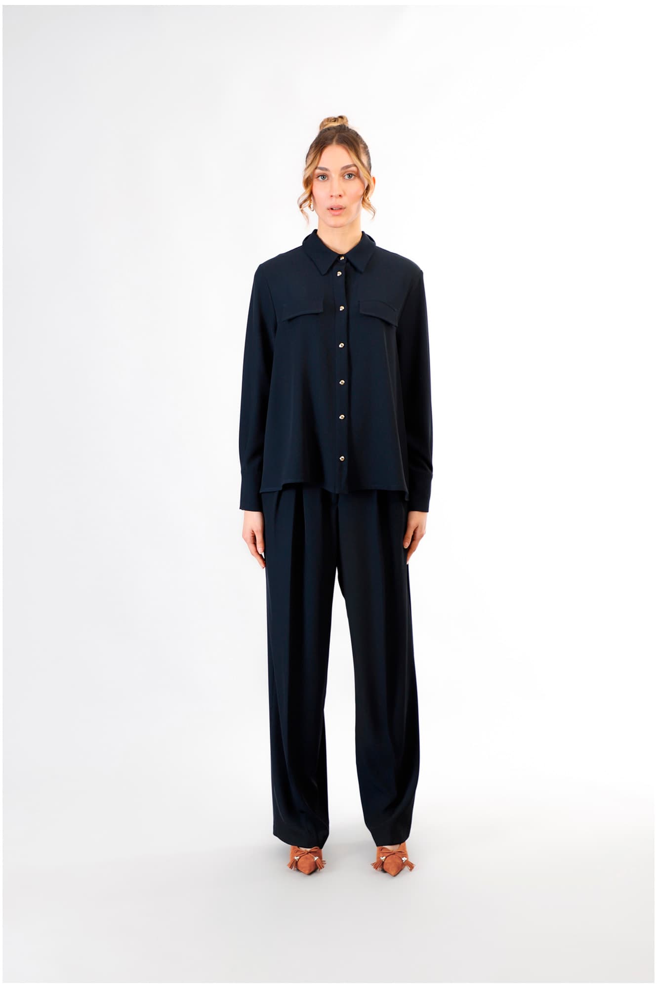 CafèNoir — Camicia con taschini navy