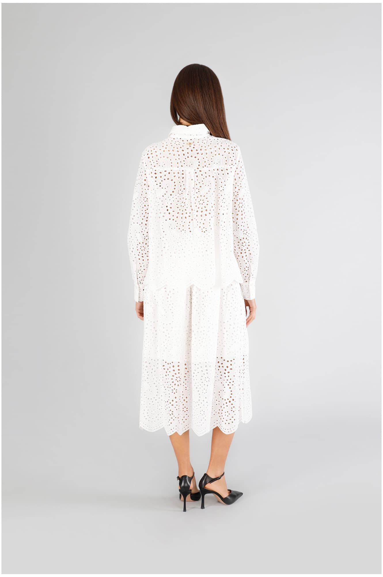 Camicia in sangallo bianco — vista 4