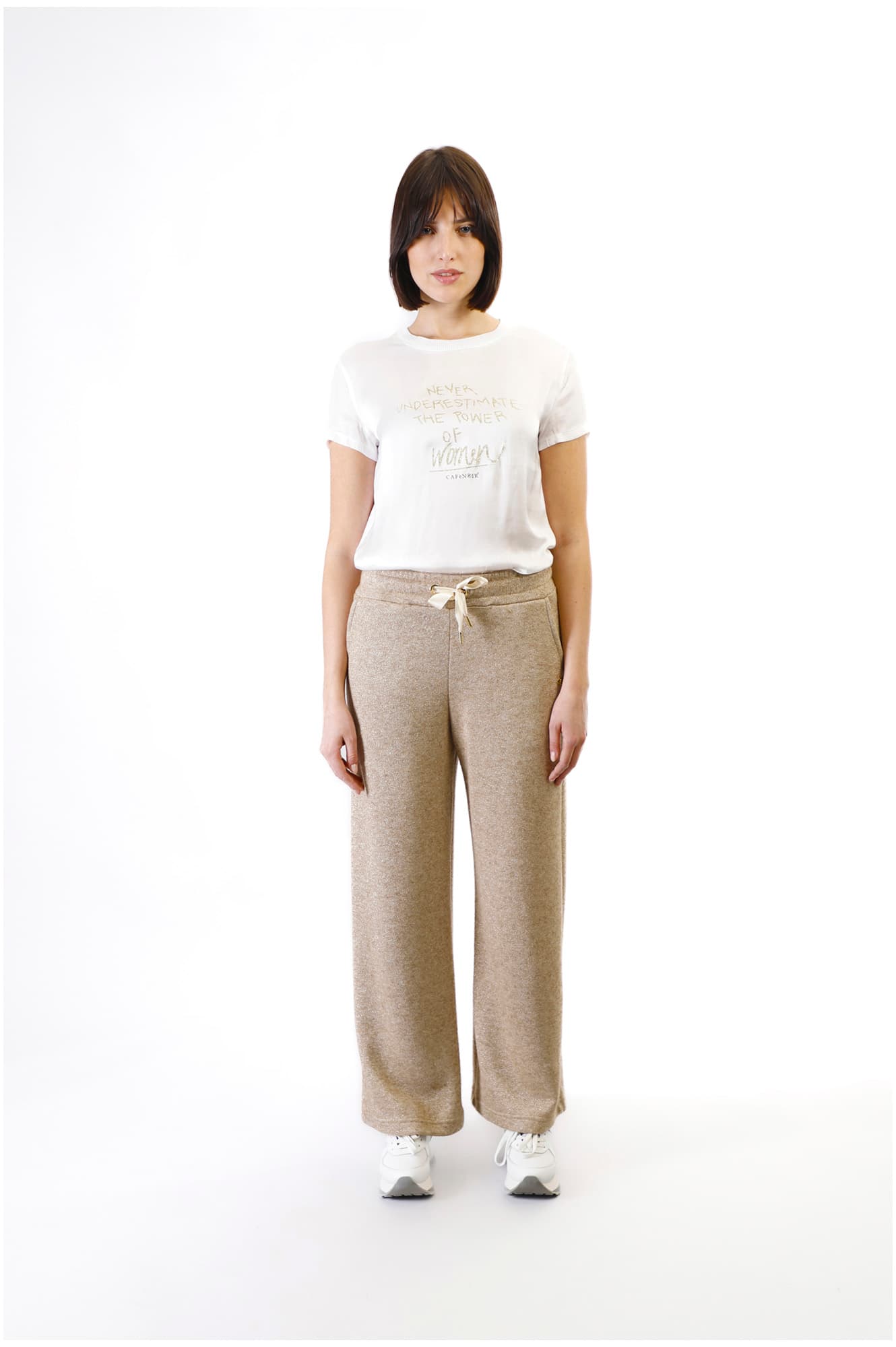 CafèNoir — Pantaloni modello palazzo mano calda gold