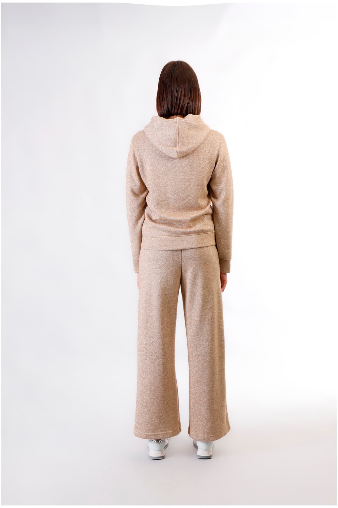 Felpa full zip in felpa mano calda gold — vista 2