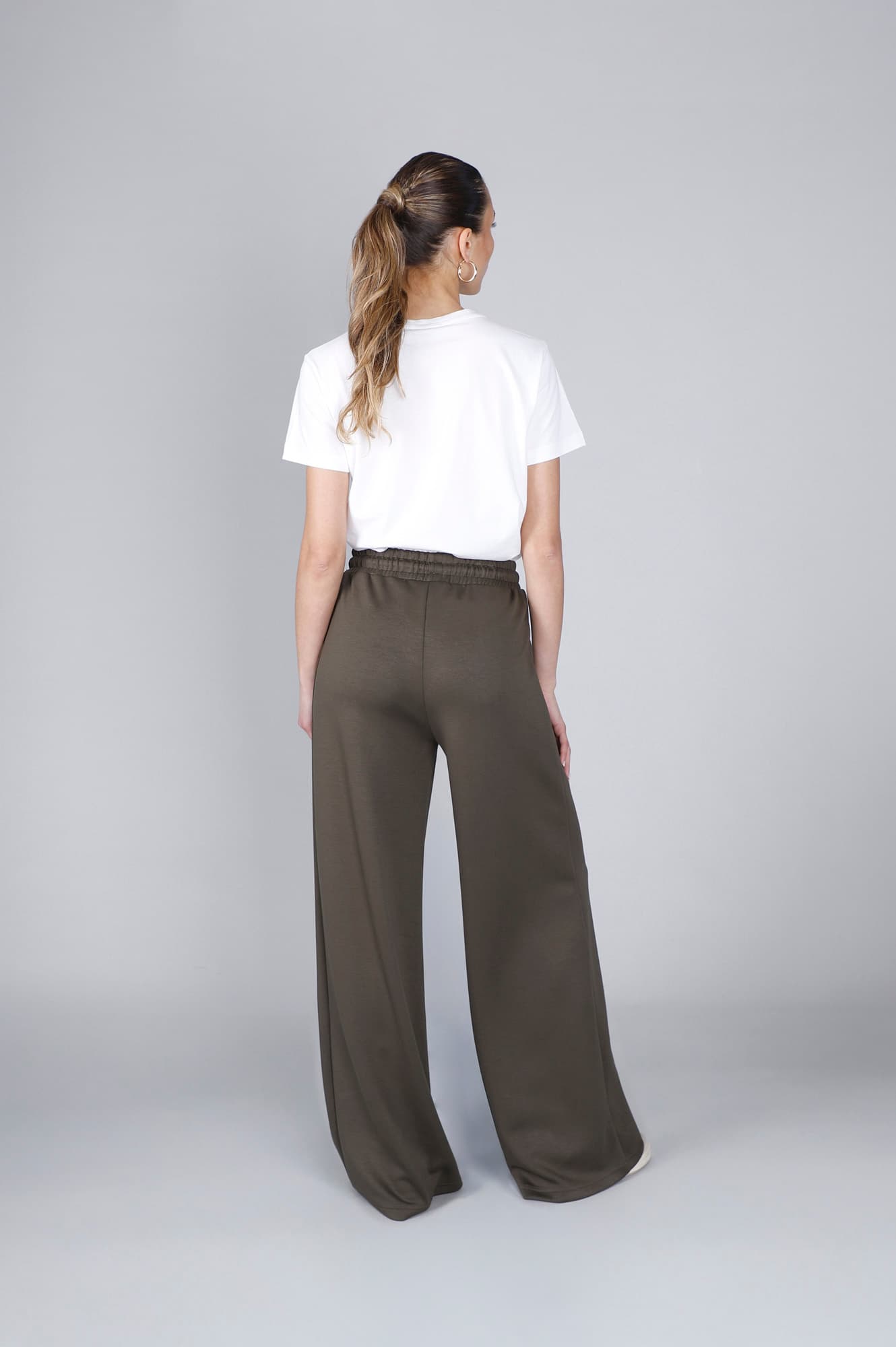 Pantaloni palazzo in scuba militare — vista 2