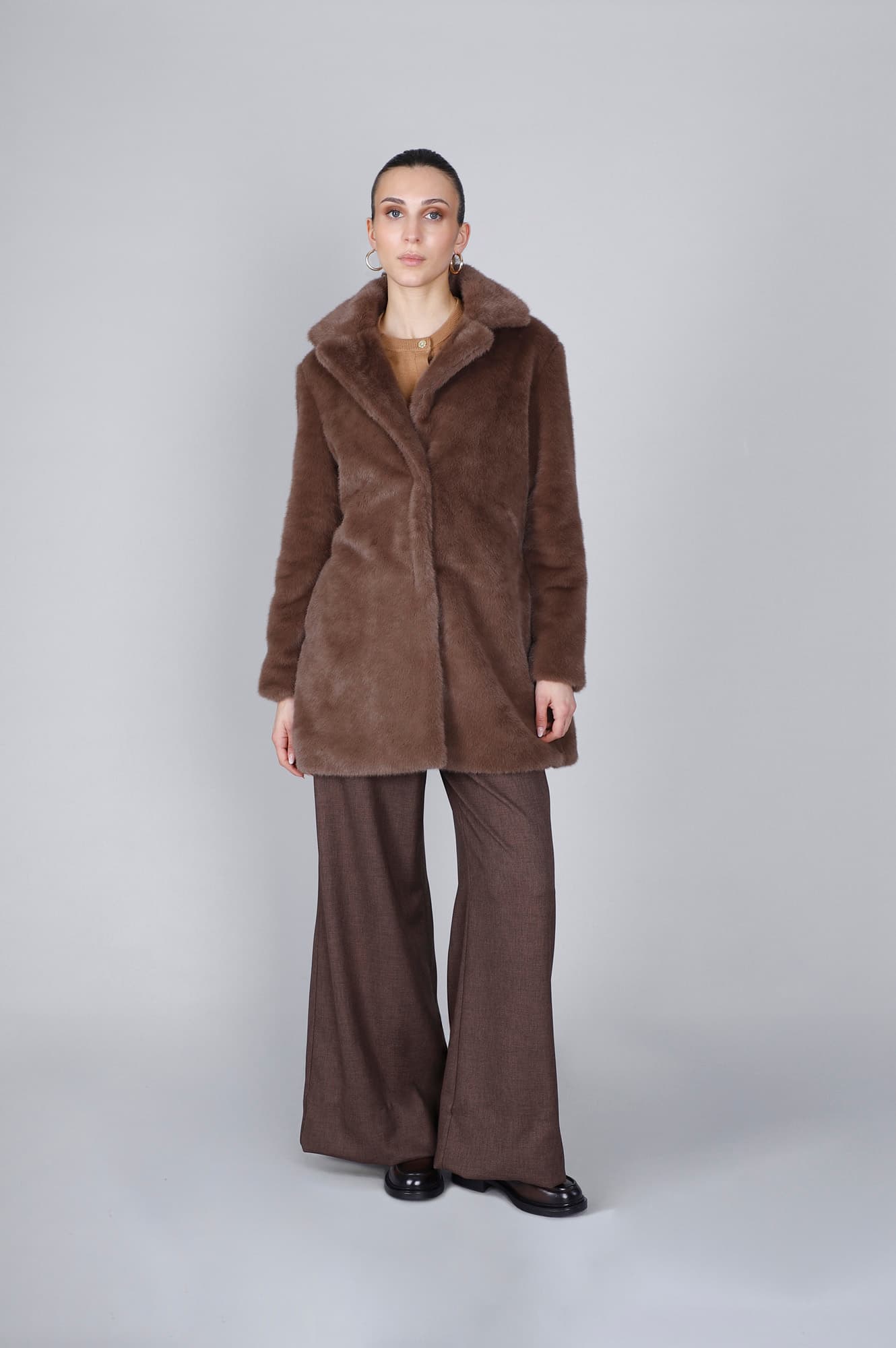 CafèNoir — Cappotto effetto pelliccia visone