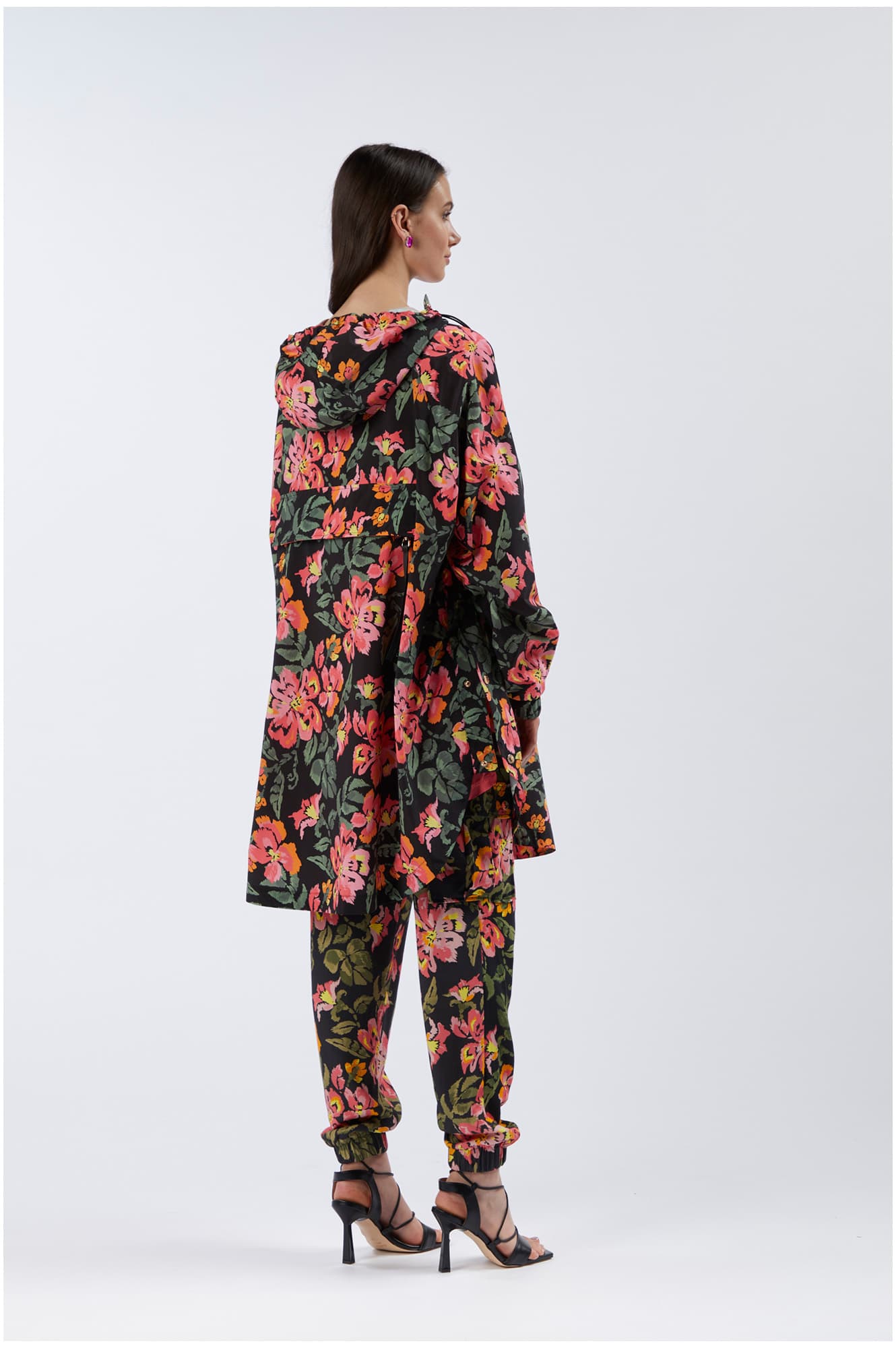 Anorak oversize tessuto tecafènoirico jungle flower — vista 2