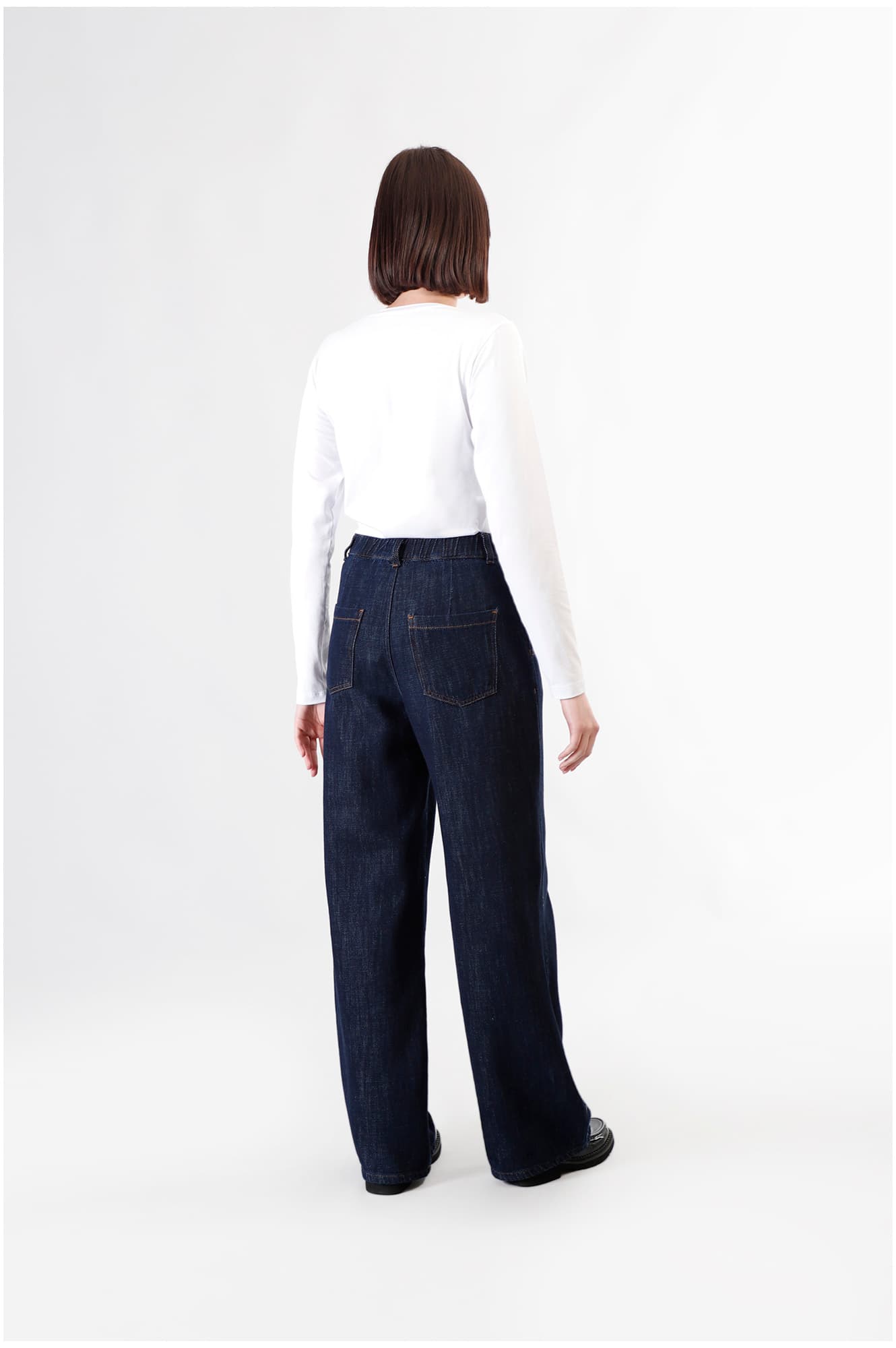 Jeans denim super wide indaco — vista 2