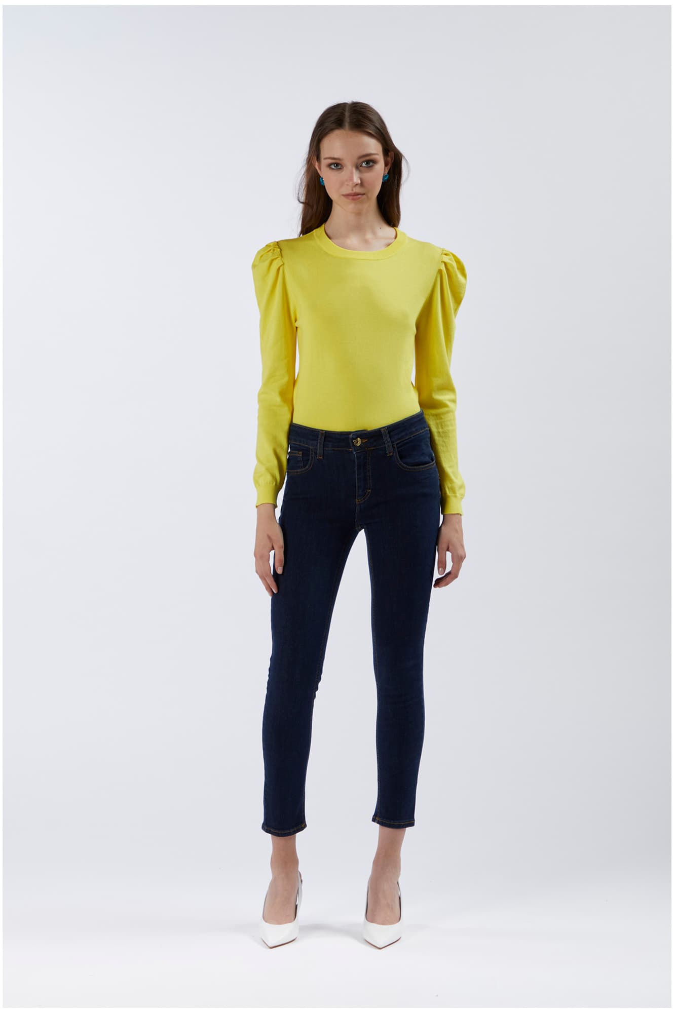 CafèNoir — Jeans denim skinny super stretch indaco