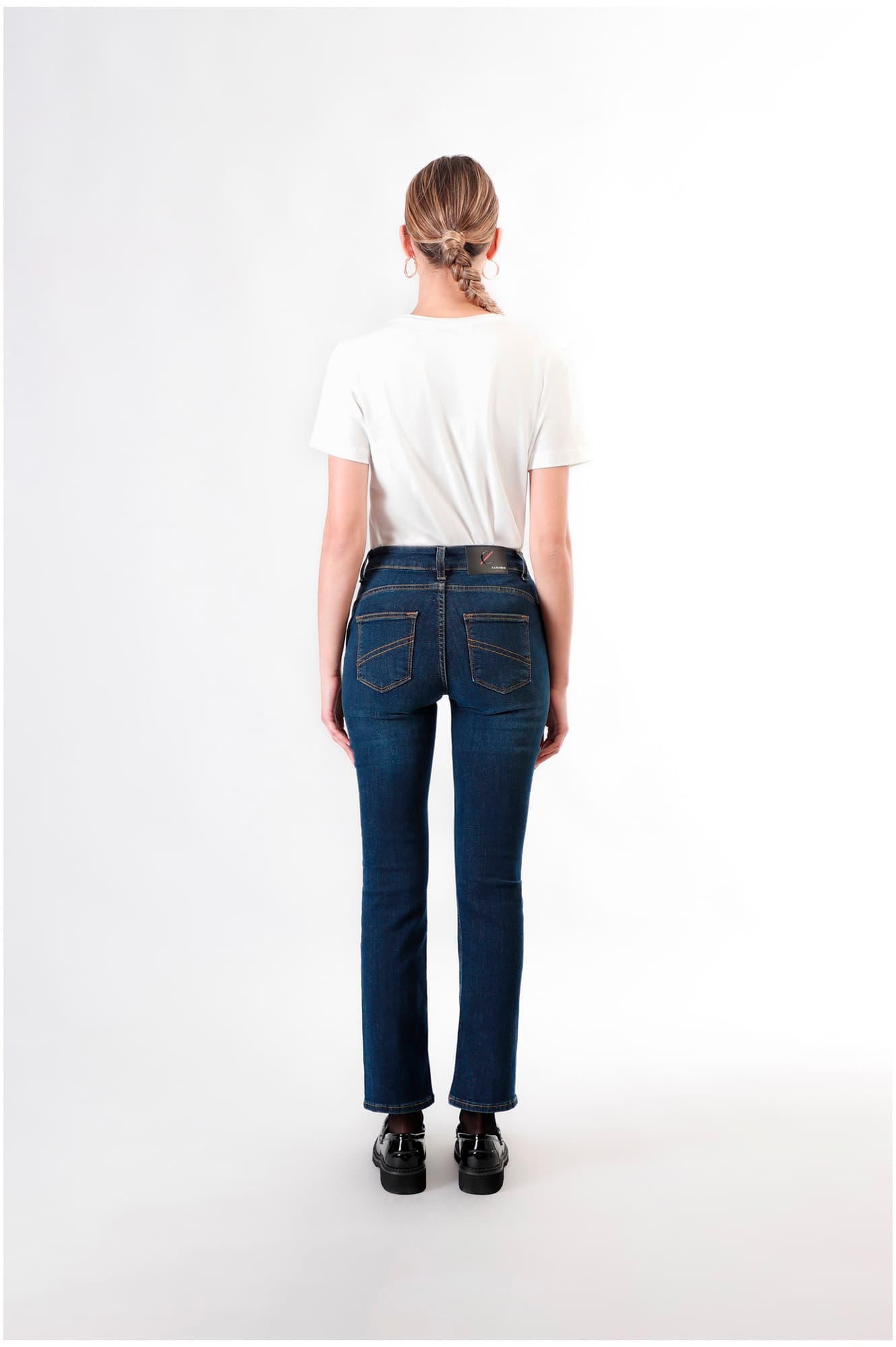 Jeans denim slim blu medio scuro — vista 4