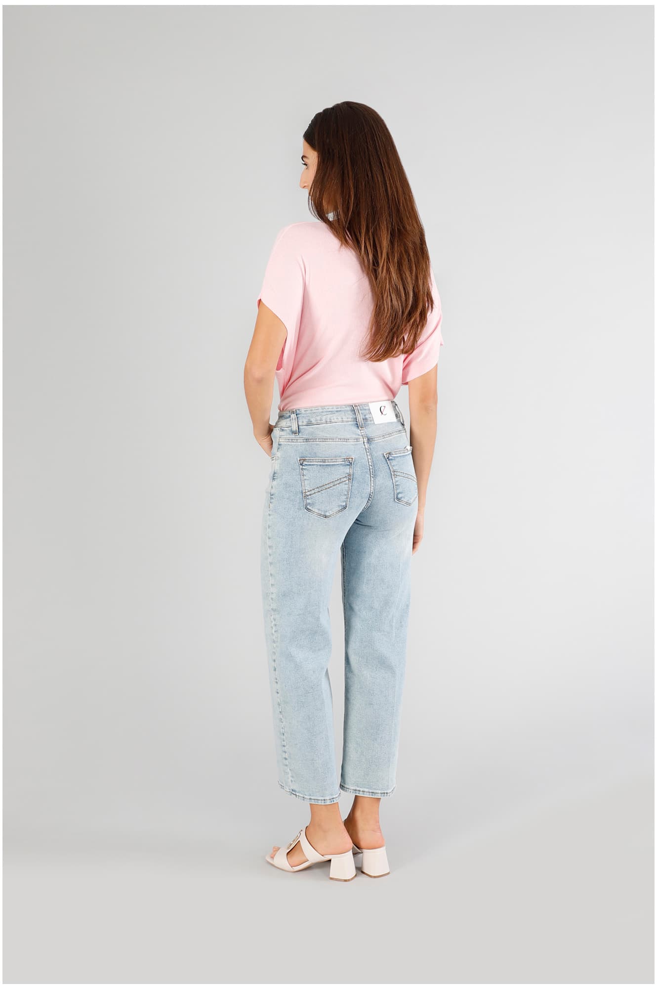 Jeans denim culotte bleach — vista 2