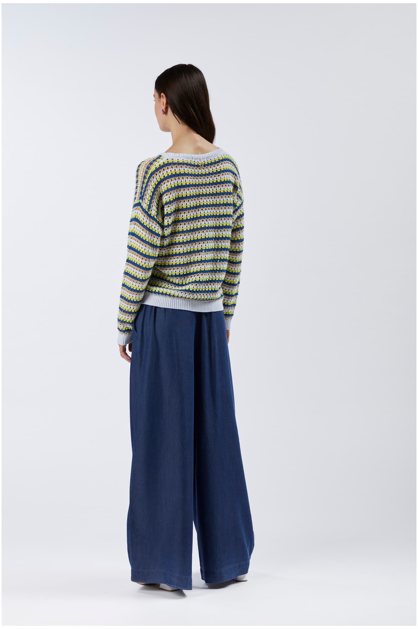 Maglia crochet a maniche lunghe multiroyal — vista 2