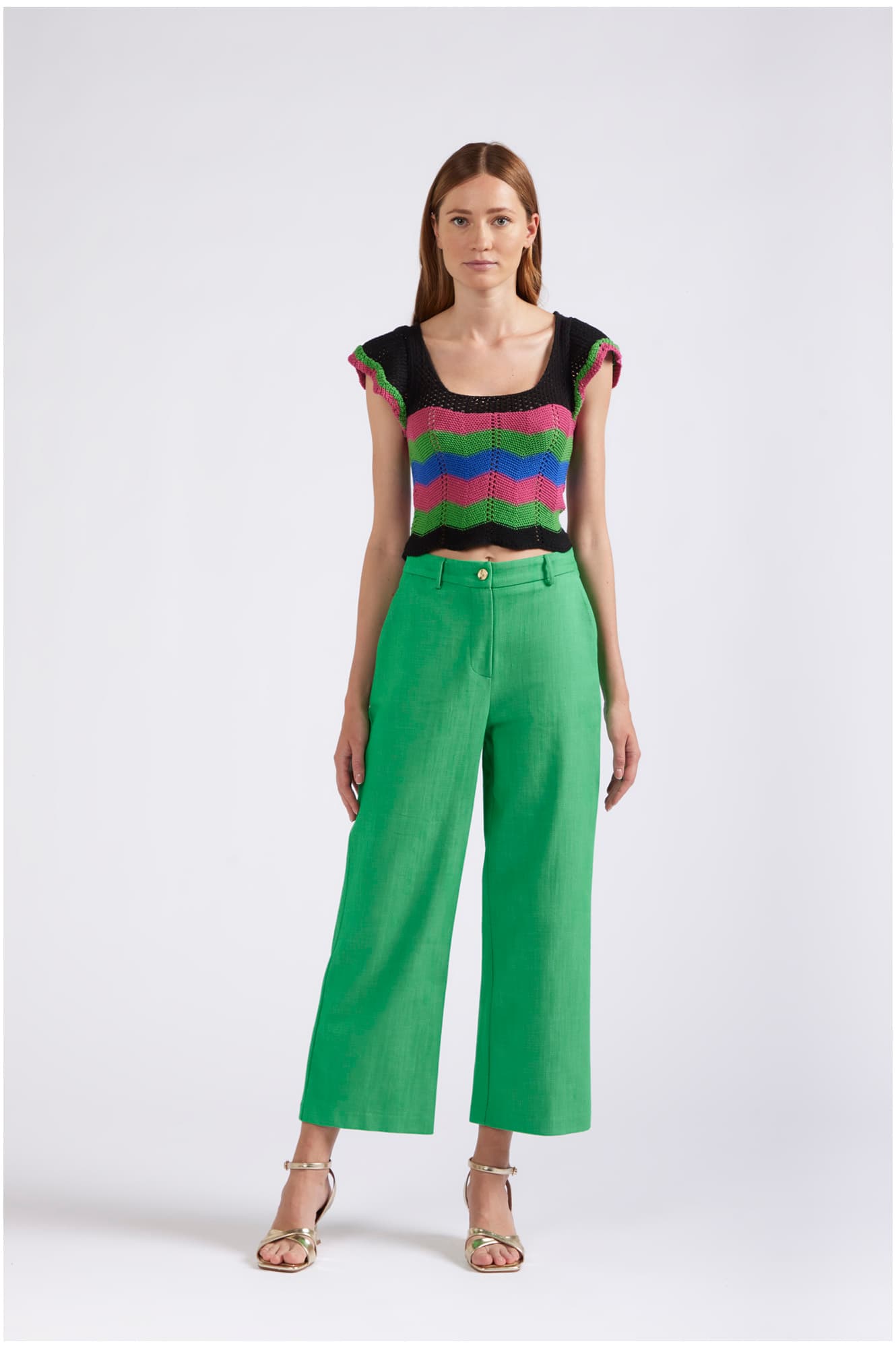 CafèNoir — Top multicolor lavorazione crochet multicolor