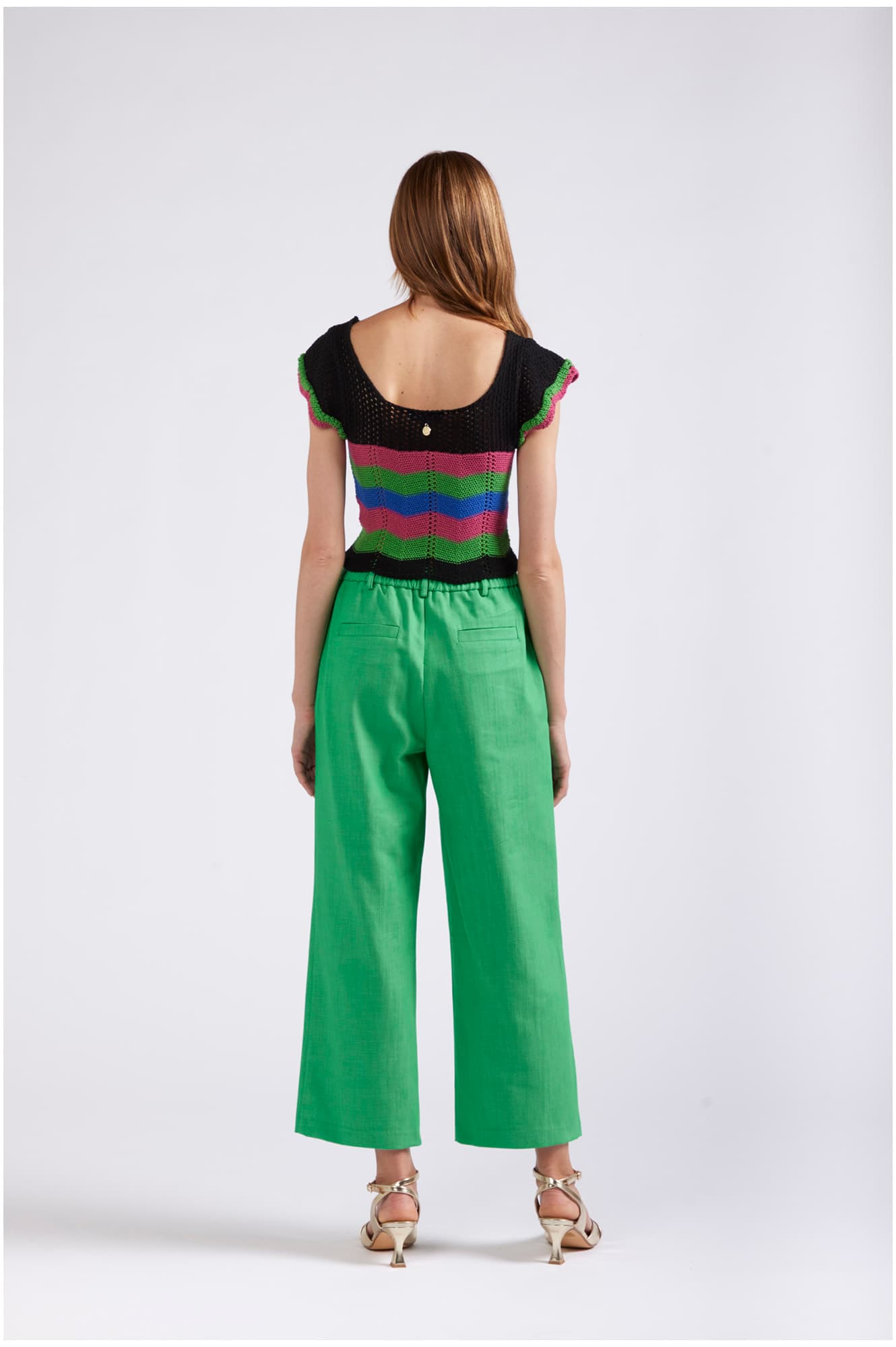 Top multicolor lavorazione crochet multicolor — vista 2
