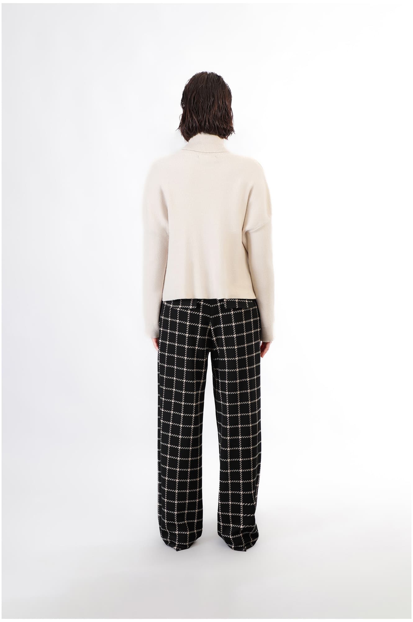 Maglia collo alto avorio — vista 2