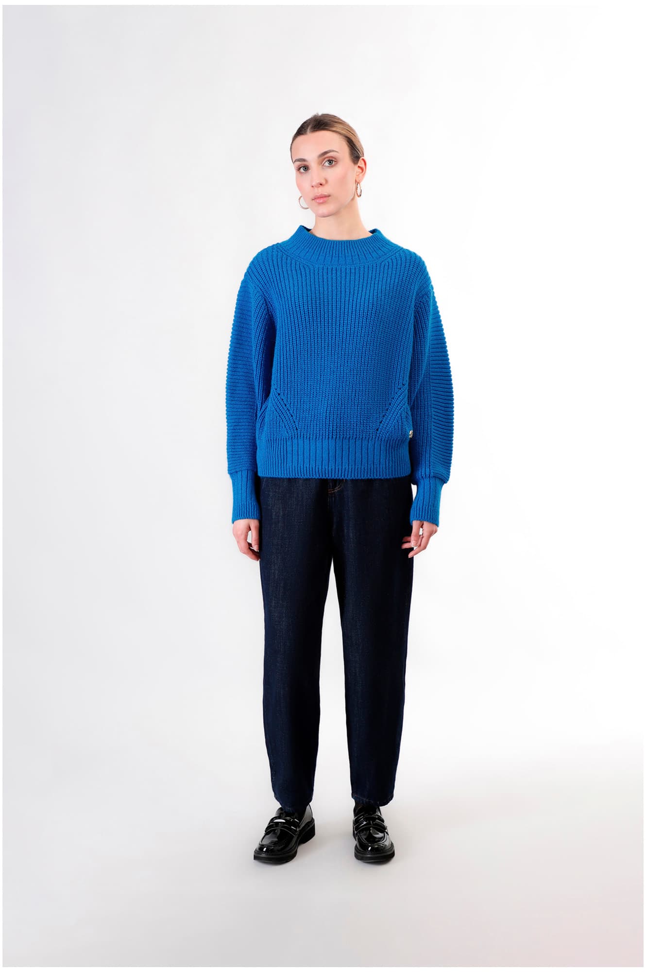 CafèNoir — Maglia girocollo cobalto