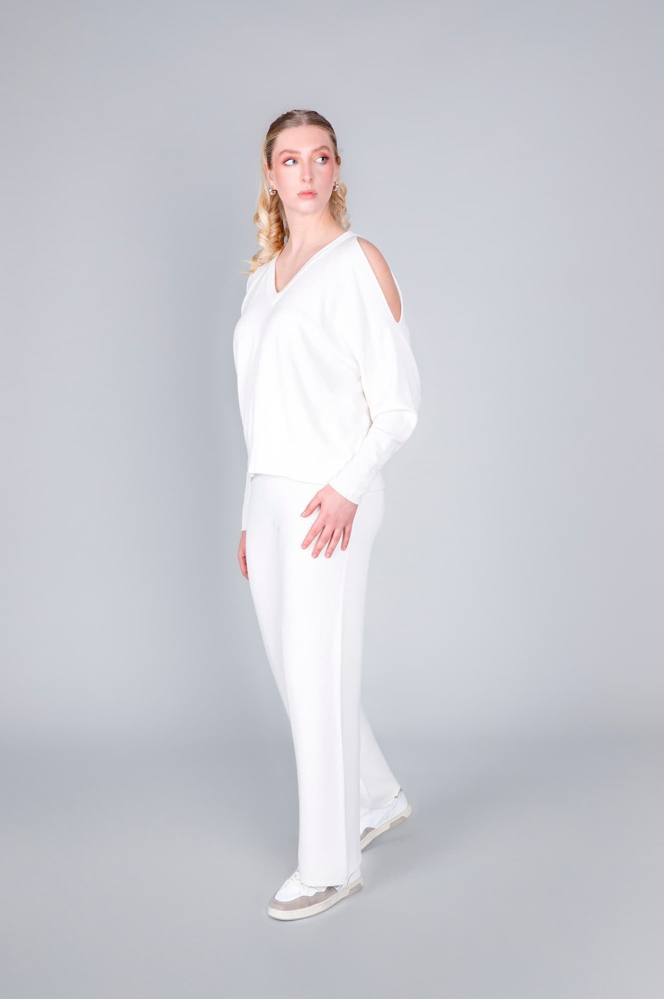 CafèNoir — Maglia spalle scoperte off white