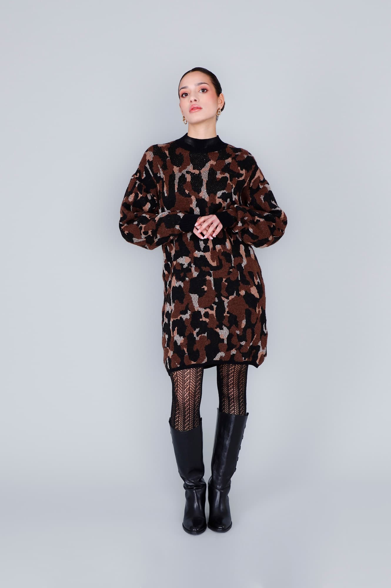 CafèNoir — Miniabito lavorazione jacquard animalier multi animalier