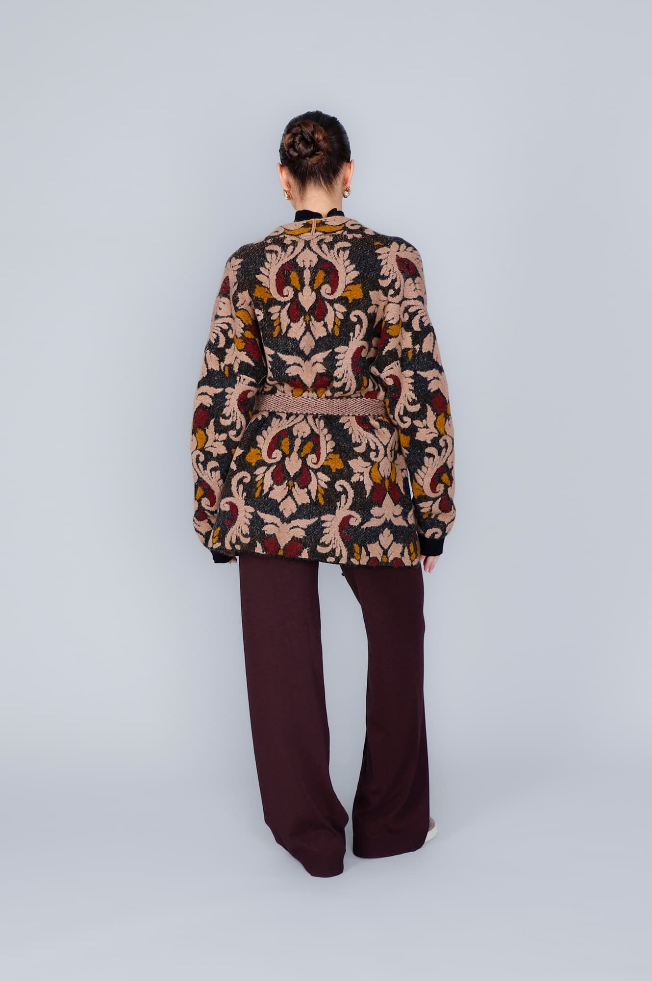 Maxy cardigan con cintura jacquard multi baroque — vista 4