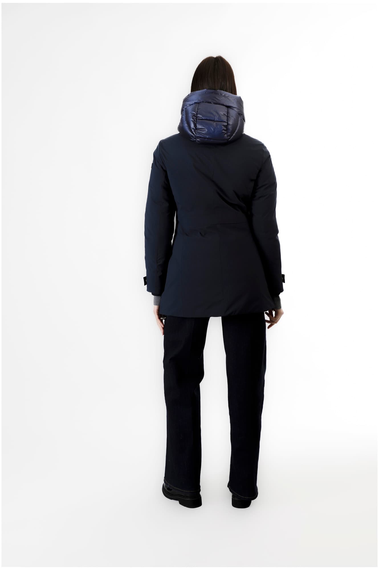 Piumino bimateriale avvitato navy — vista 2