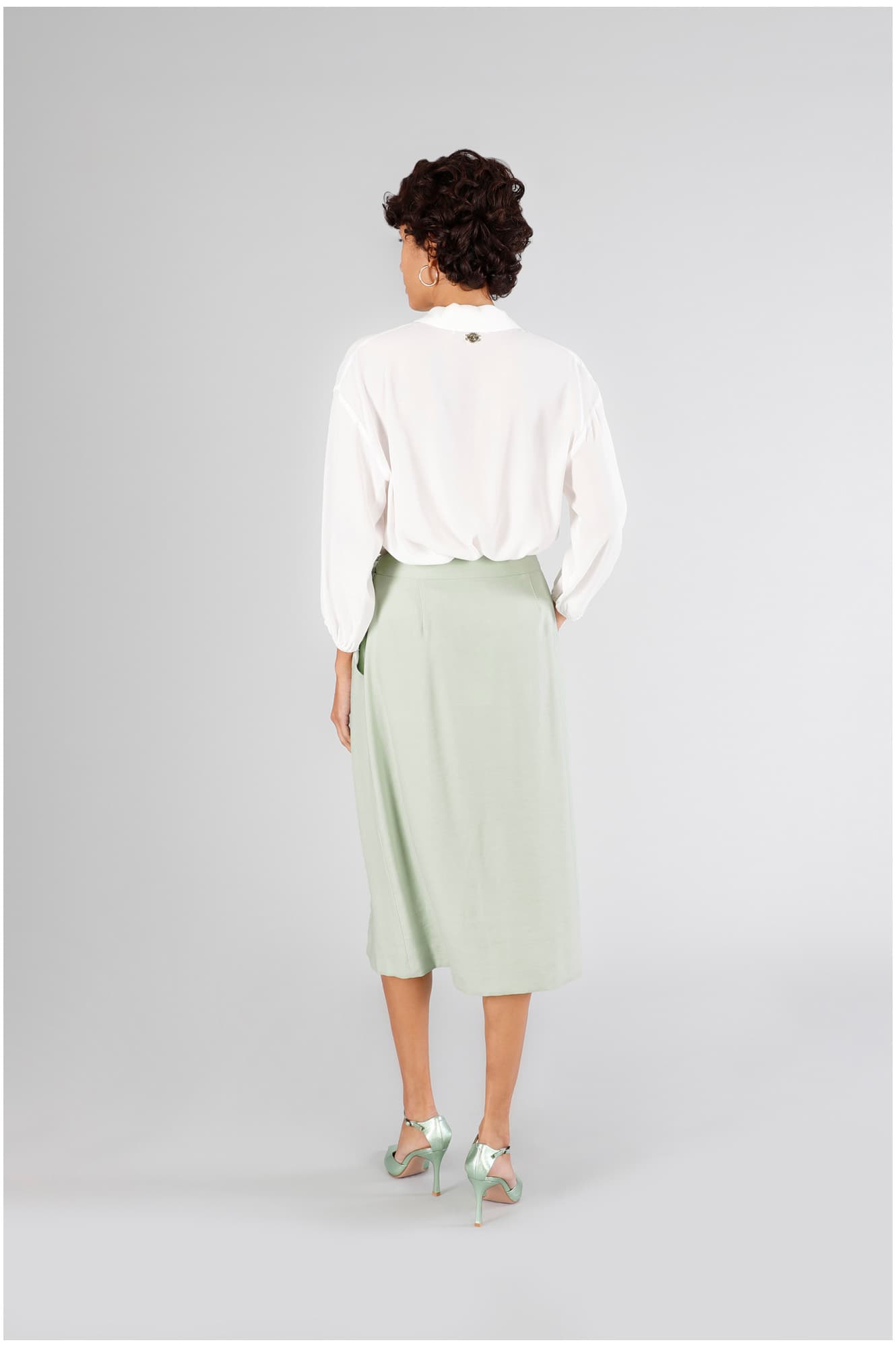 Gonna portafoglio con maxy tasca aloe — vista 2