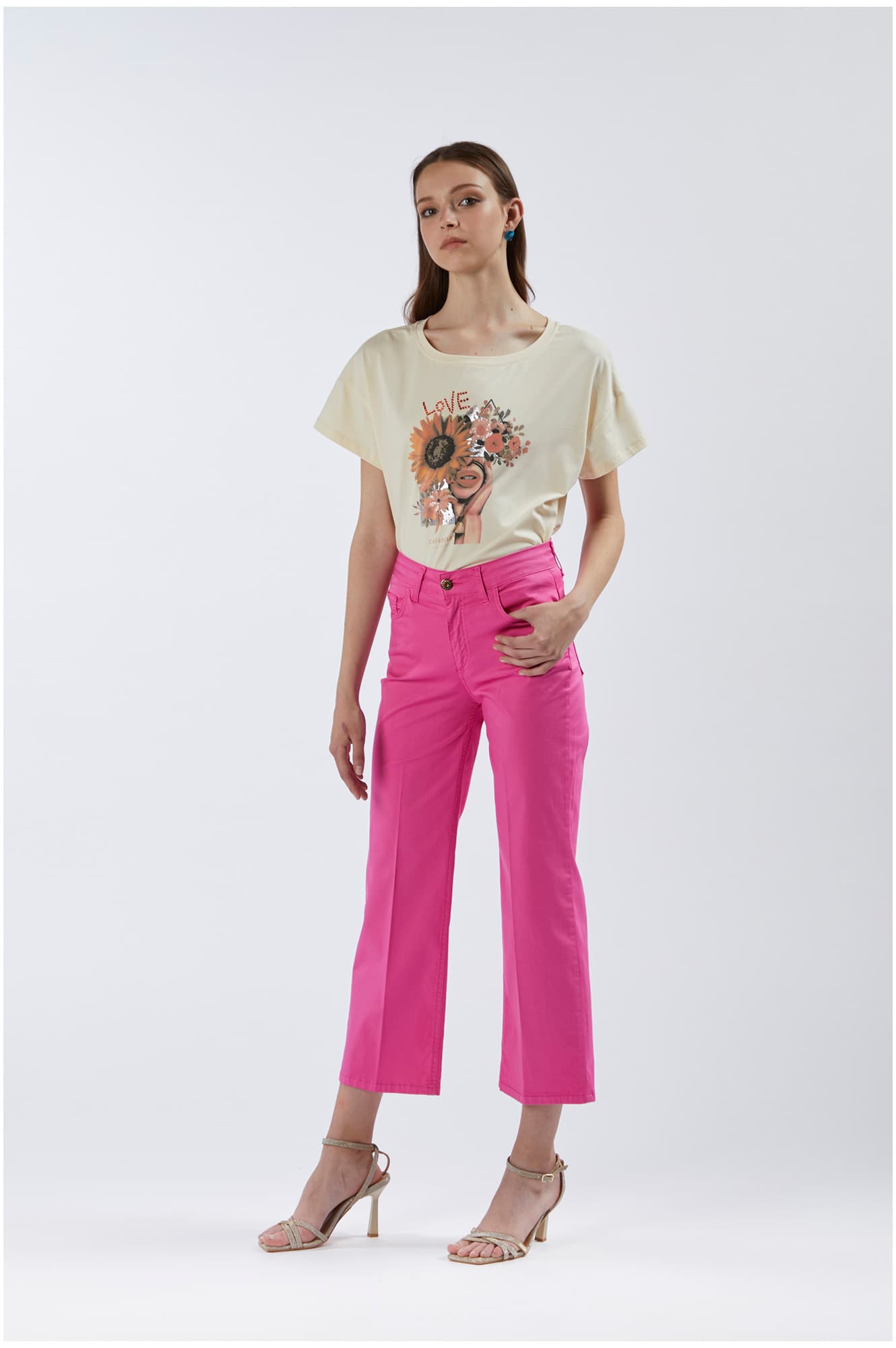 CafèNoir — Pantaloni culotte tinto capo fuxia