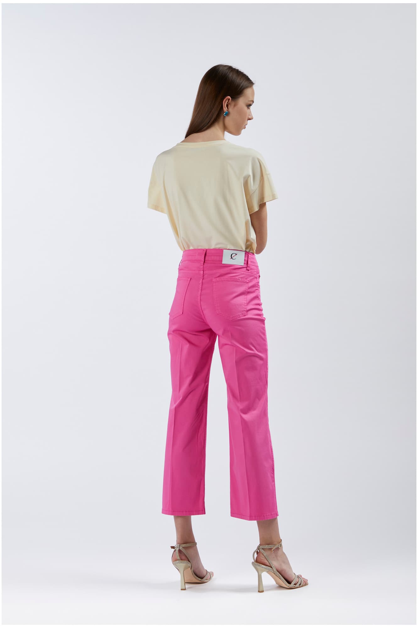 Pantaloni culotte tinto capo fuxia — vista 2