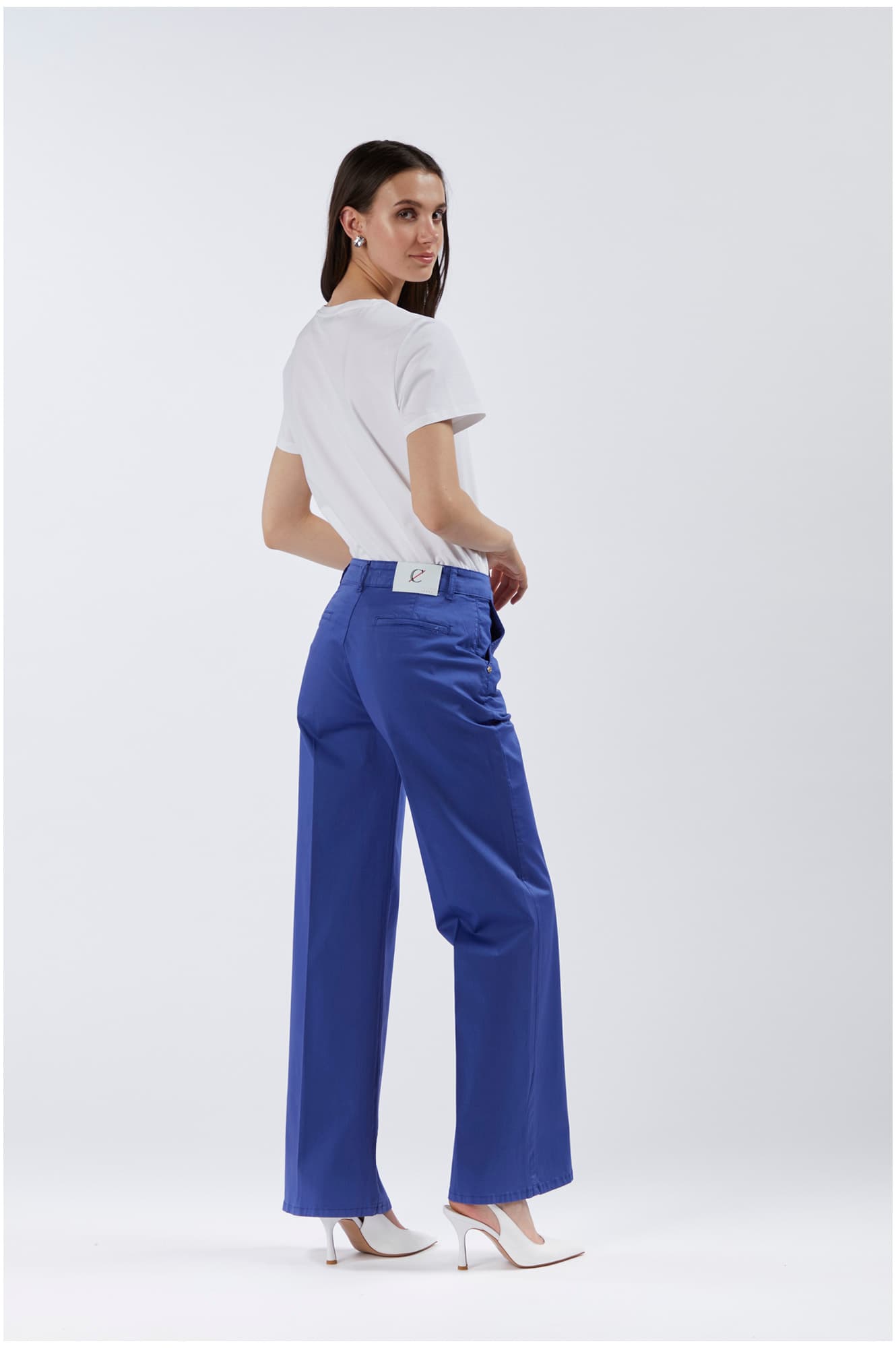 Pantaloni wide leg tinto capo royal — vista 4
