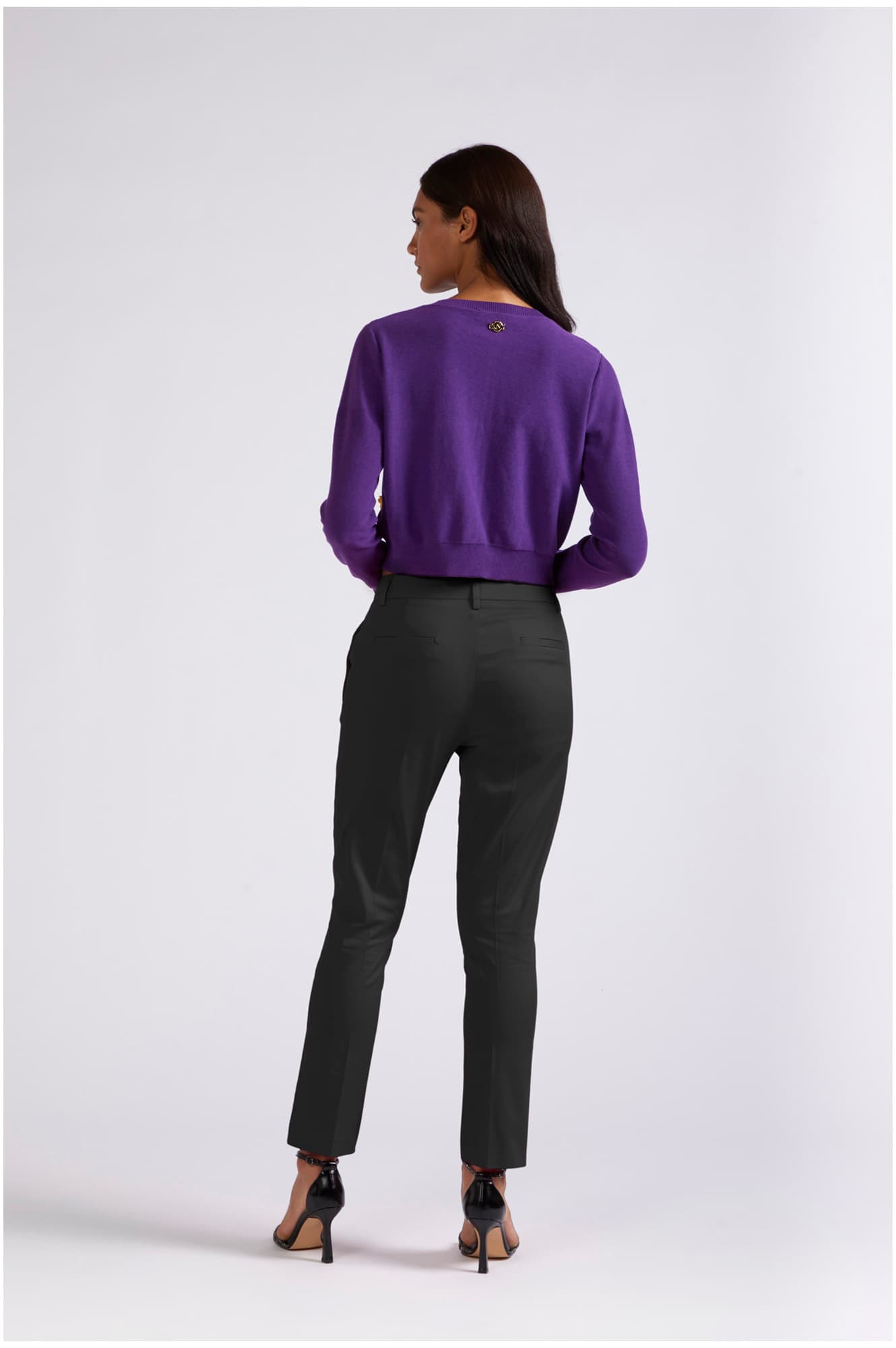 Pantaloni chino in cotone nero — vista 2