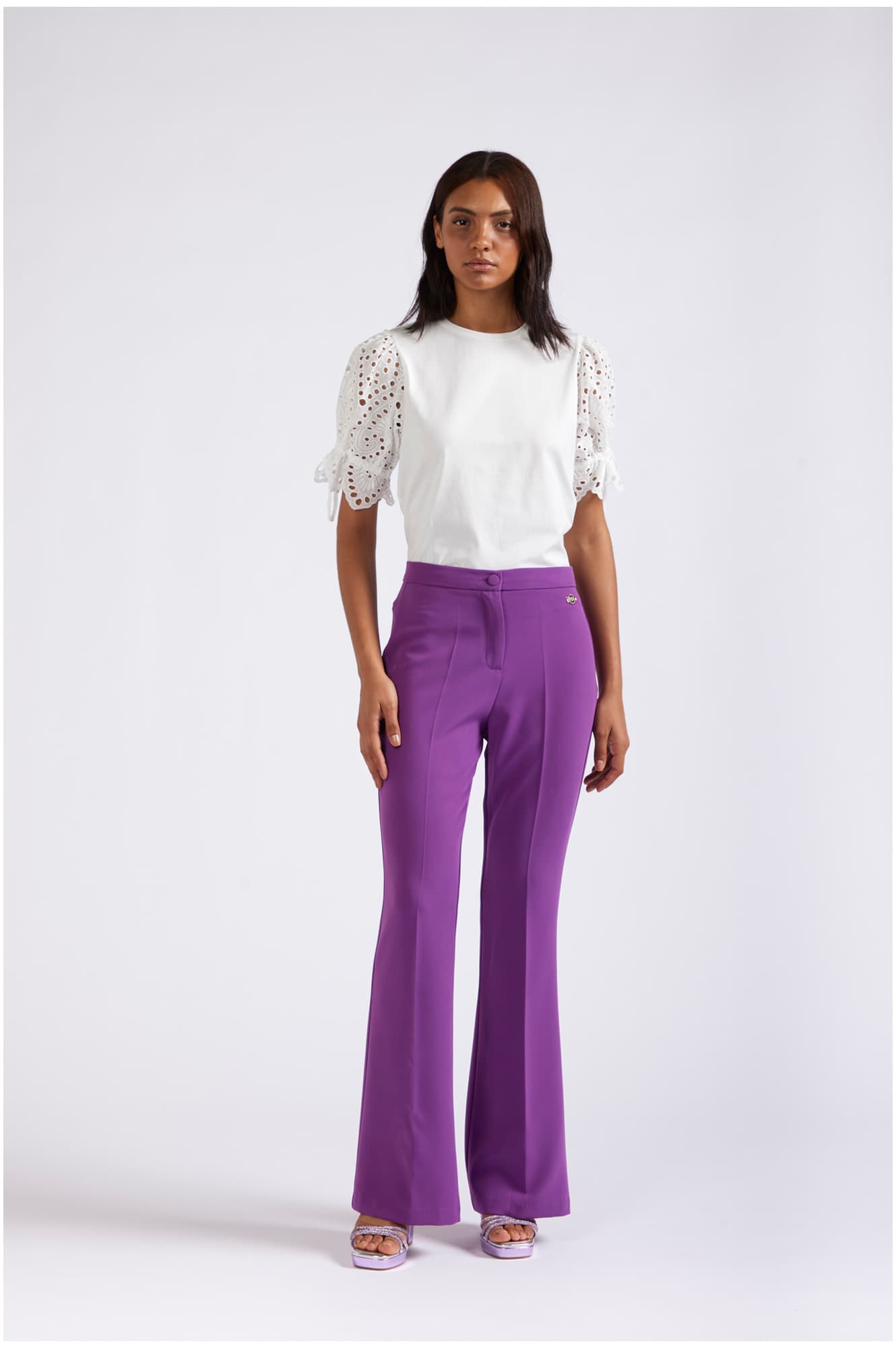 CafèNoir — Pantaloni a zampa viola