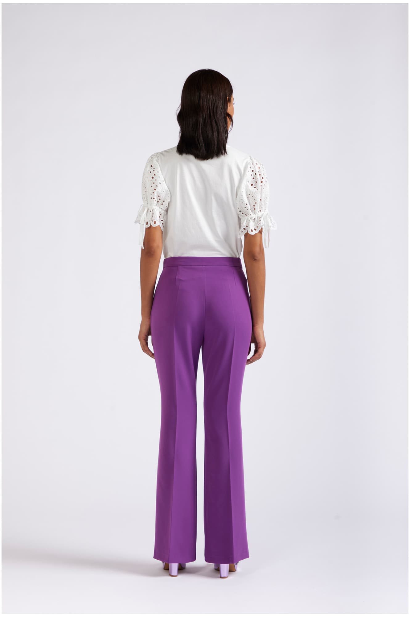 Pantaloni a zampa viola — vista 4