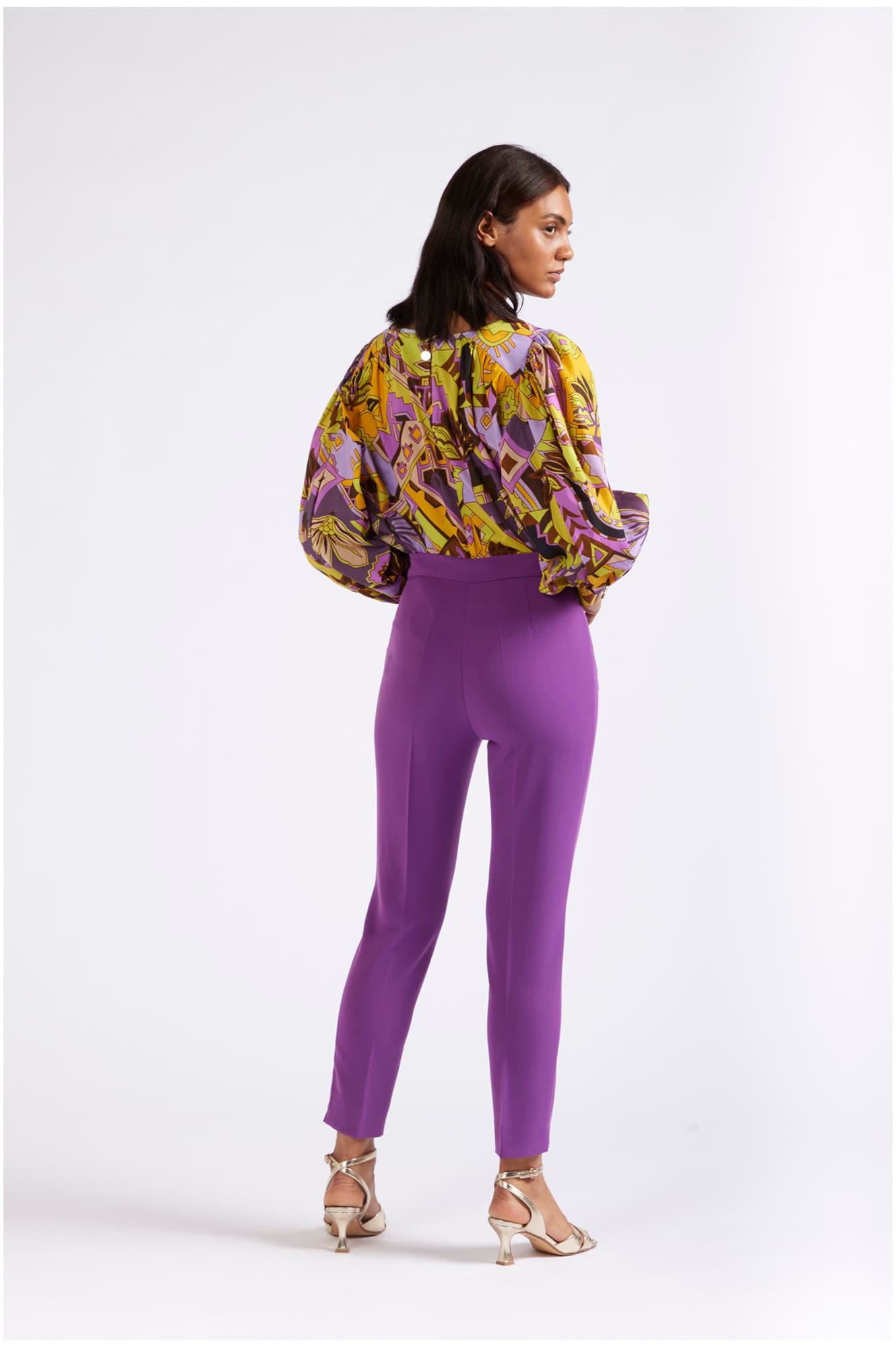 Pantaloni tipo sigaretta viola — vista 2