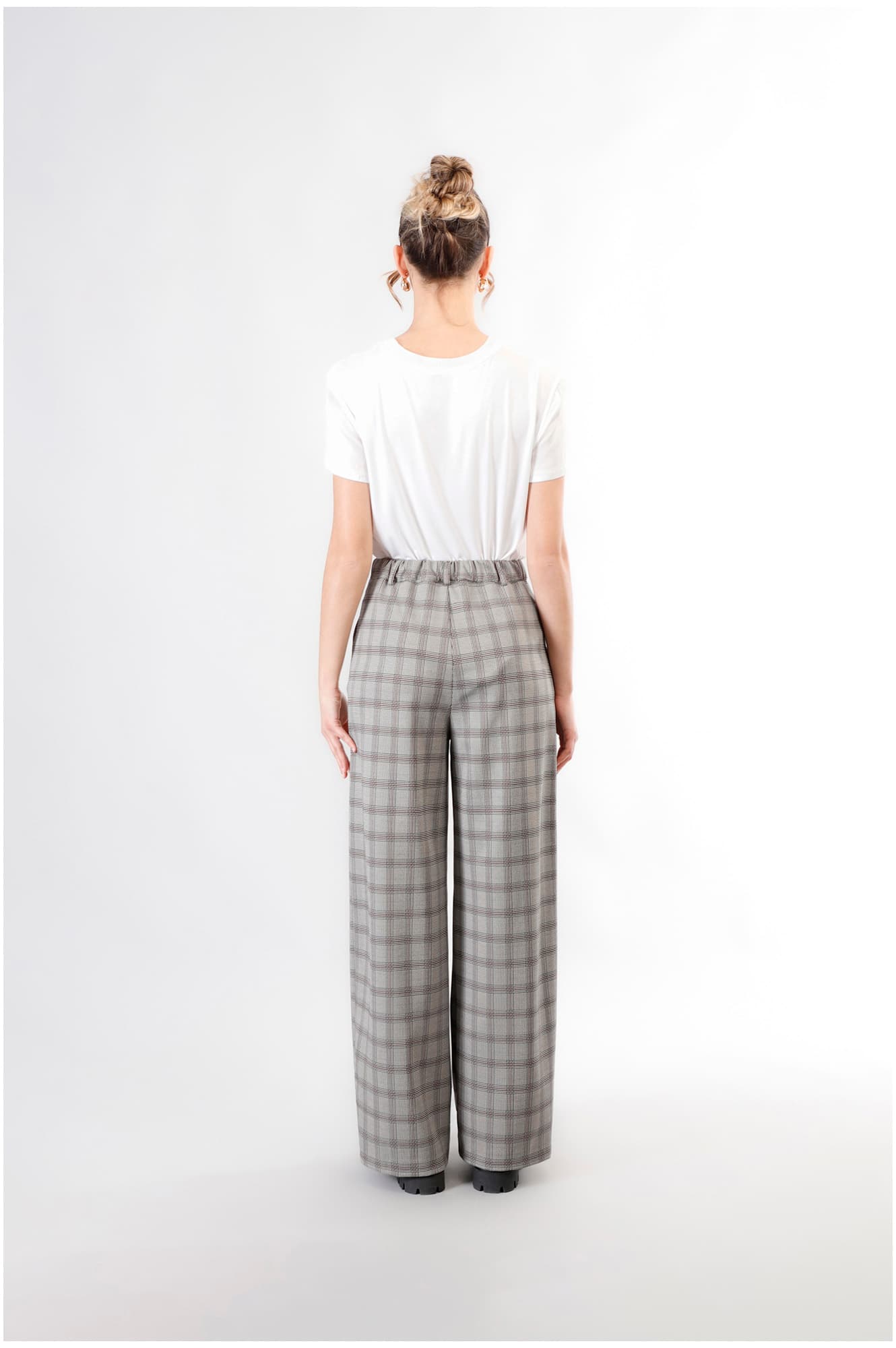 Pantaloni super wide principe di galles principe di galles — vista 2