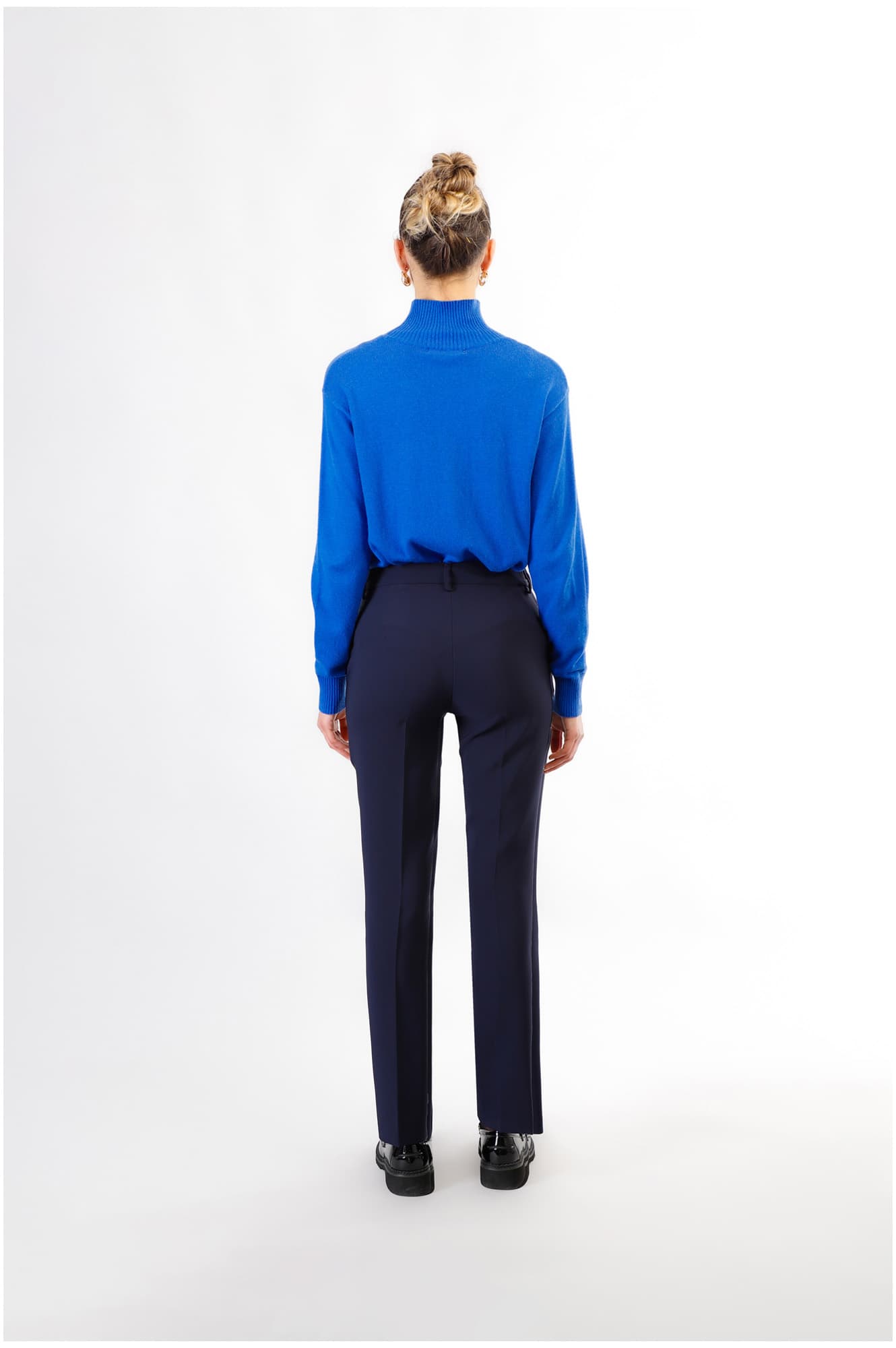 Pantaloni chino tessuto bistretch navy — vista 2