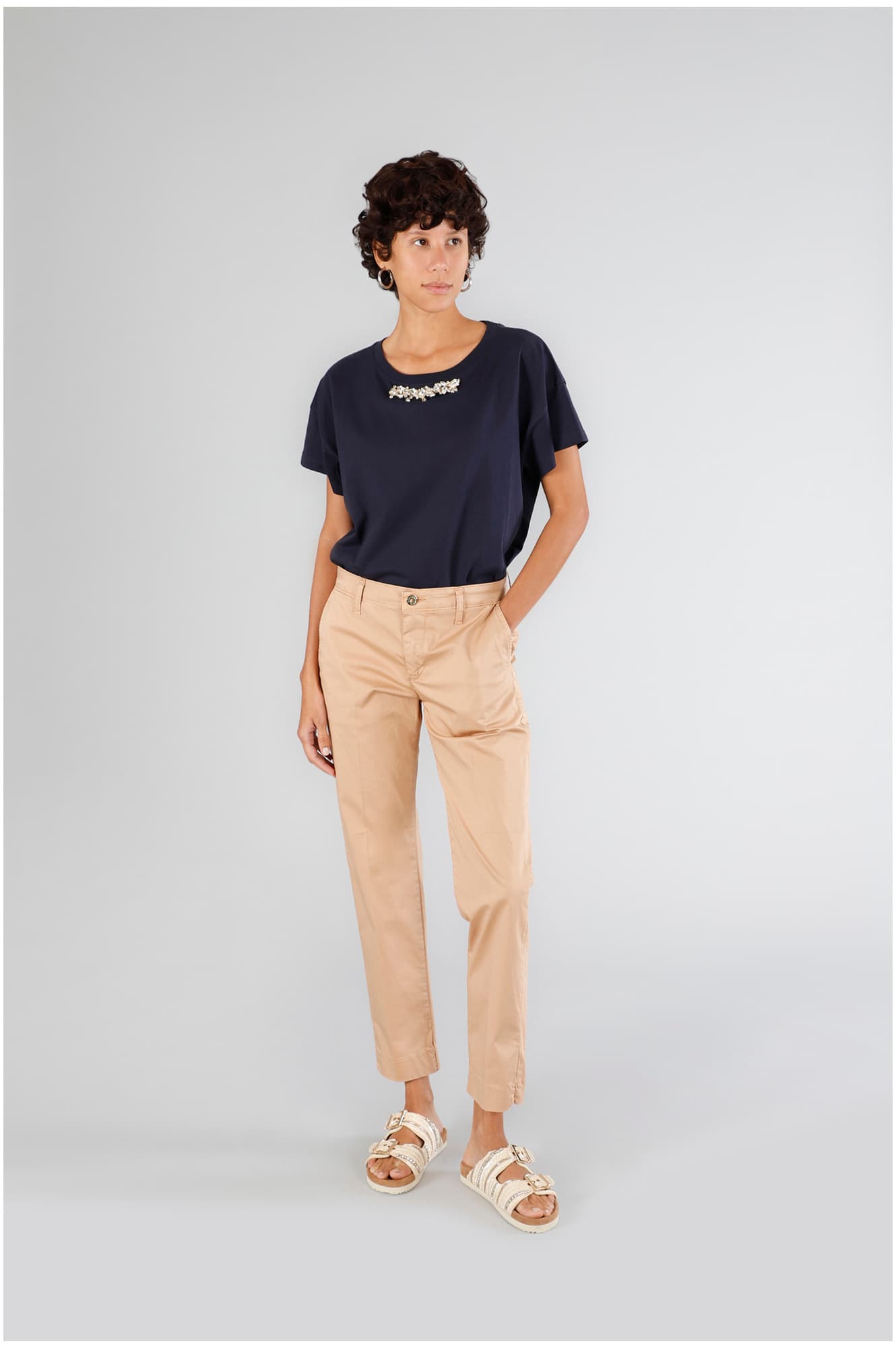 CafèNoir — Pantaloni sigaretta tinto capo ginger